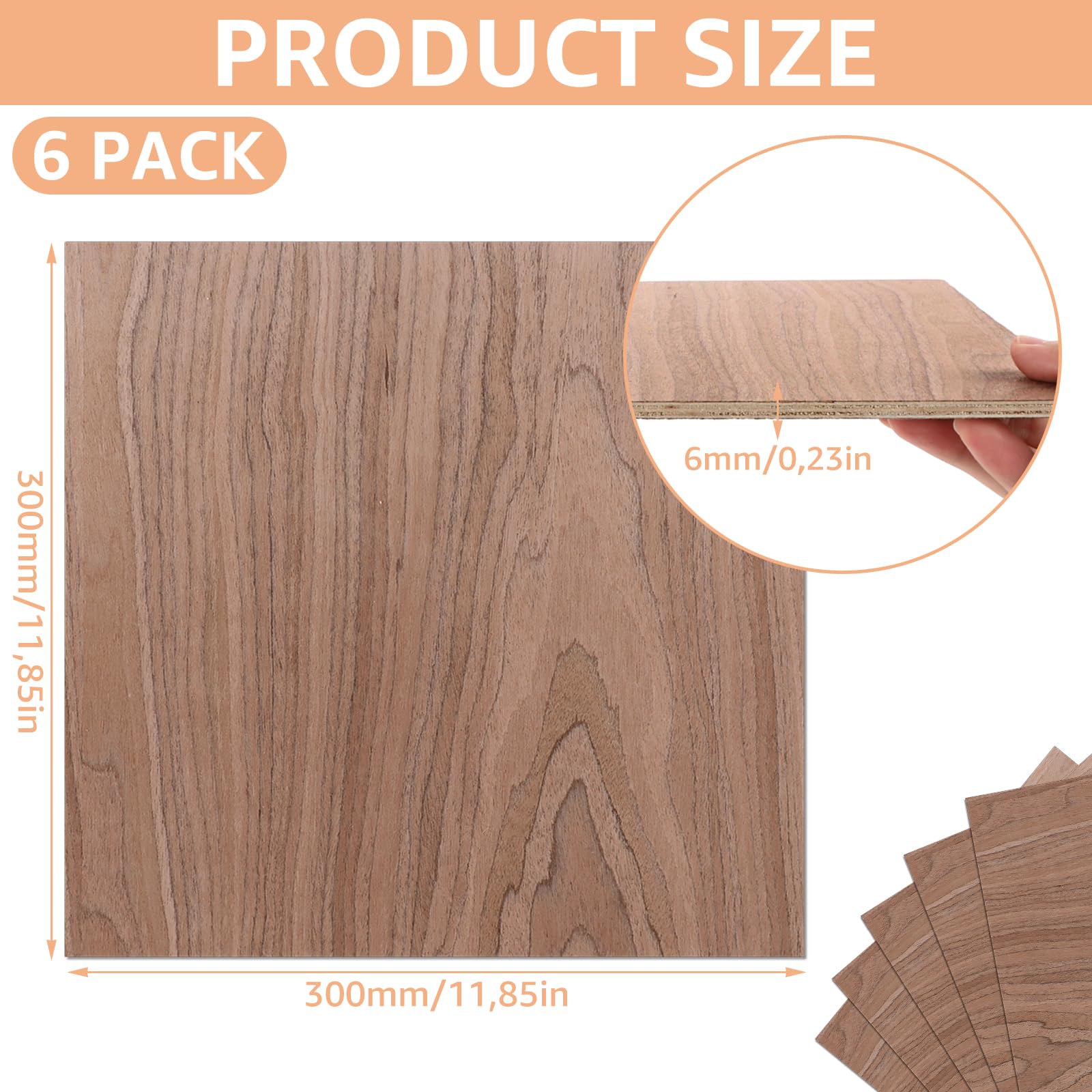 6 Stück Aluminium Platte 2mm, 20x20CM Aluminium-Metall Flache Platte aus 6061-Aluminium, Aluminiumblech Alublech, Metallplatte mit Schutzfolie Stanzbleche Übungsplatte