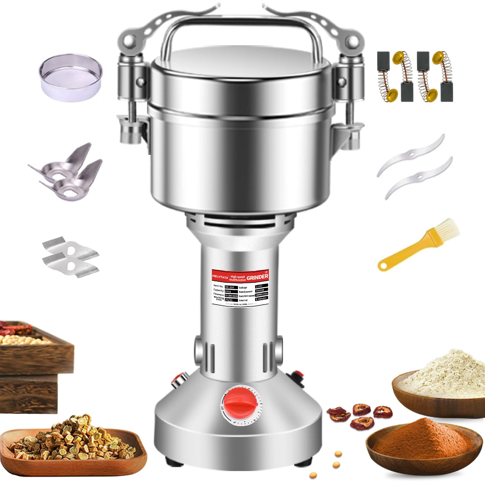 MELVTATA 850g Grain Grinder