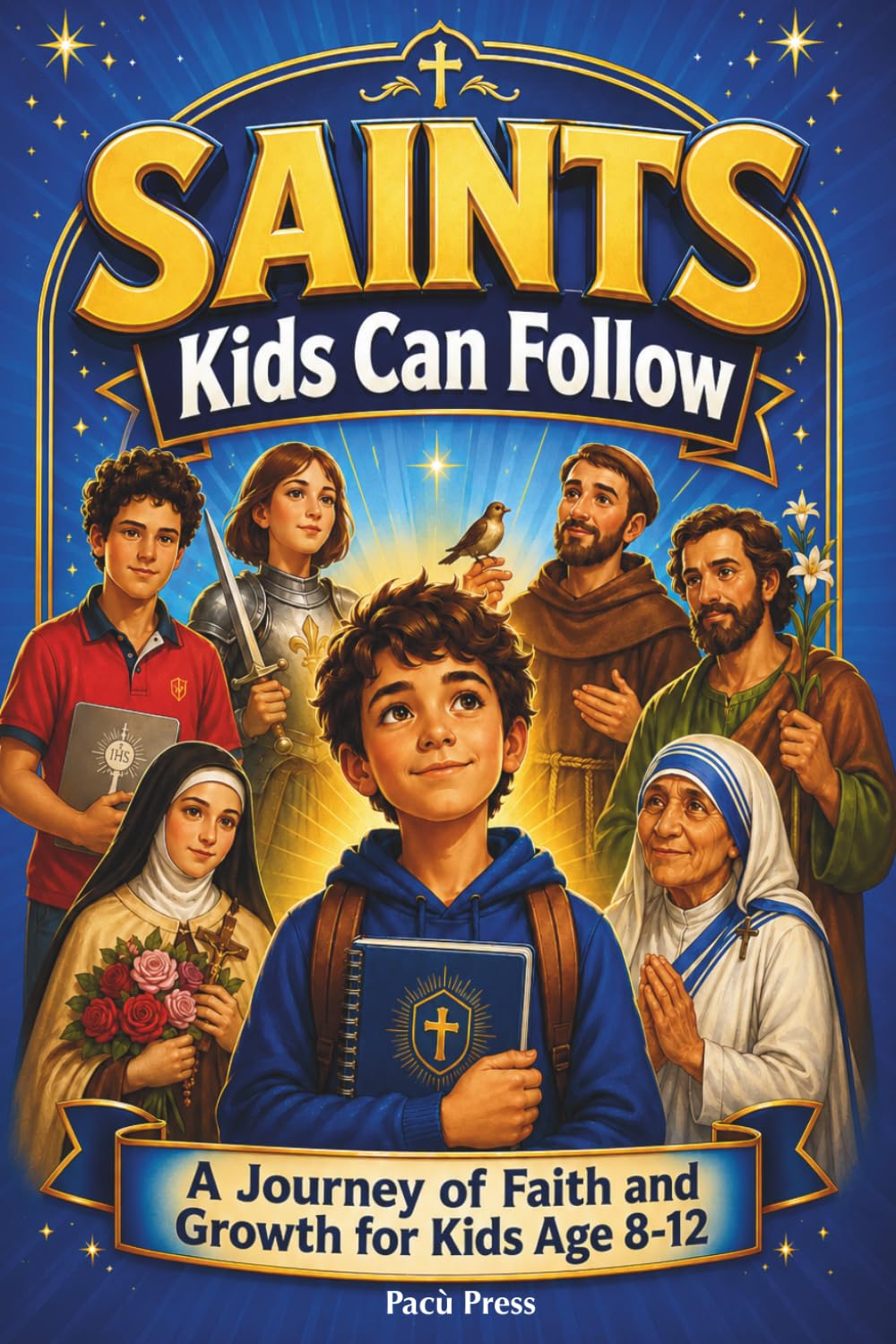 Saints Kids Can Follow: 26 Catholic Saints Inspiring Stories and 52 Weeks of Reflection, Real-Life Challenges, and Character-Building Lessons to Help Kids Grow in Courage, Kindness, and Faith