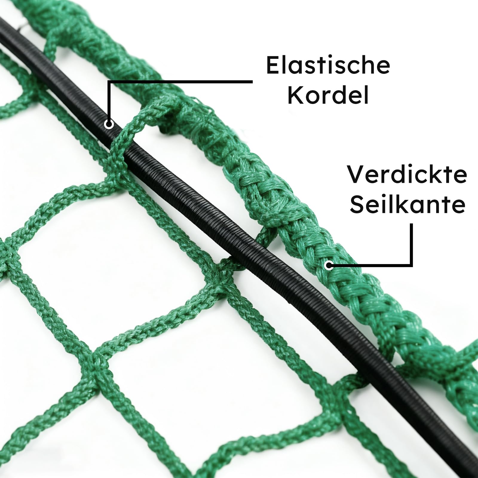 Filet Remorque, Polyester renforcé, Maille de Sécurité pour Charge, Anti-enchevêtrement, avec Crochets, pour Sécuriser Le Chargement (Vert, Filet pour Remorque 300x200)