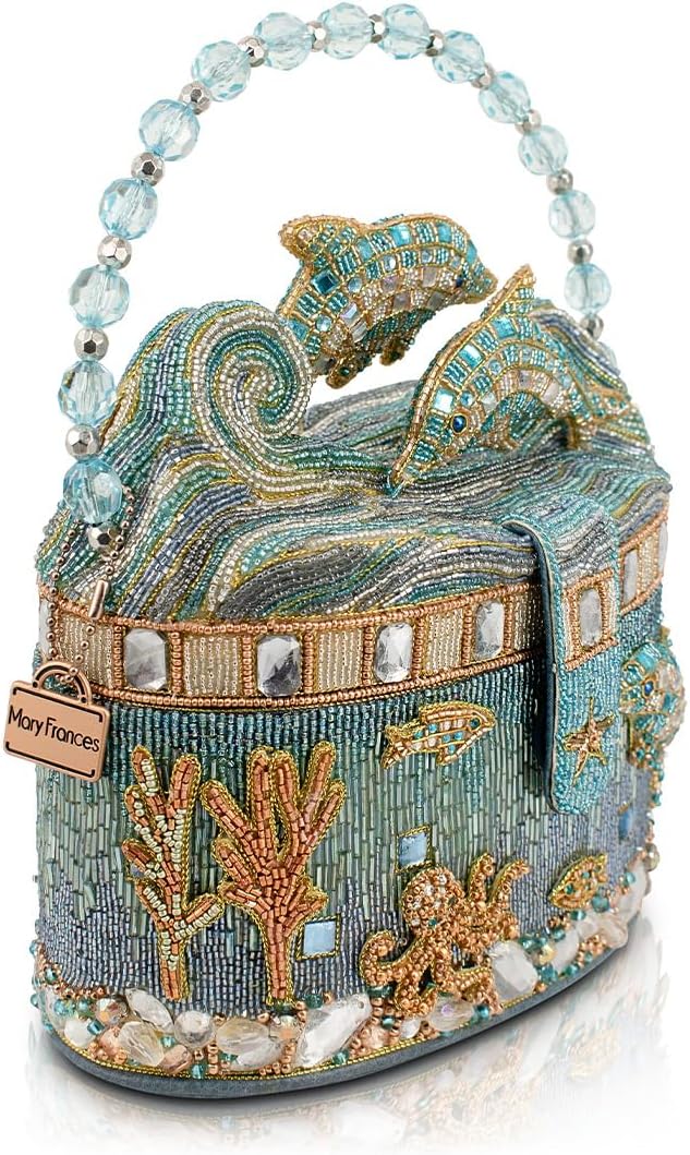 Mary Frances Crystal Dolphin Top Handle Bag