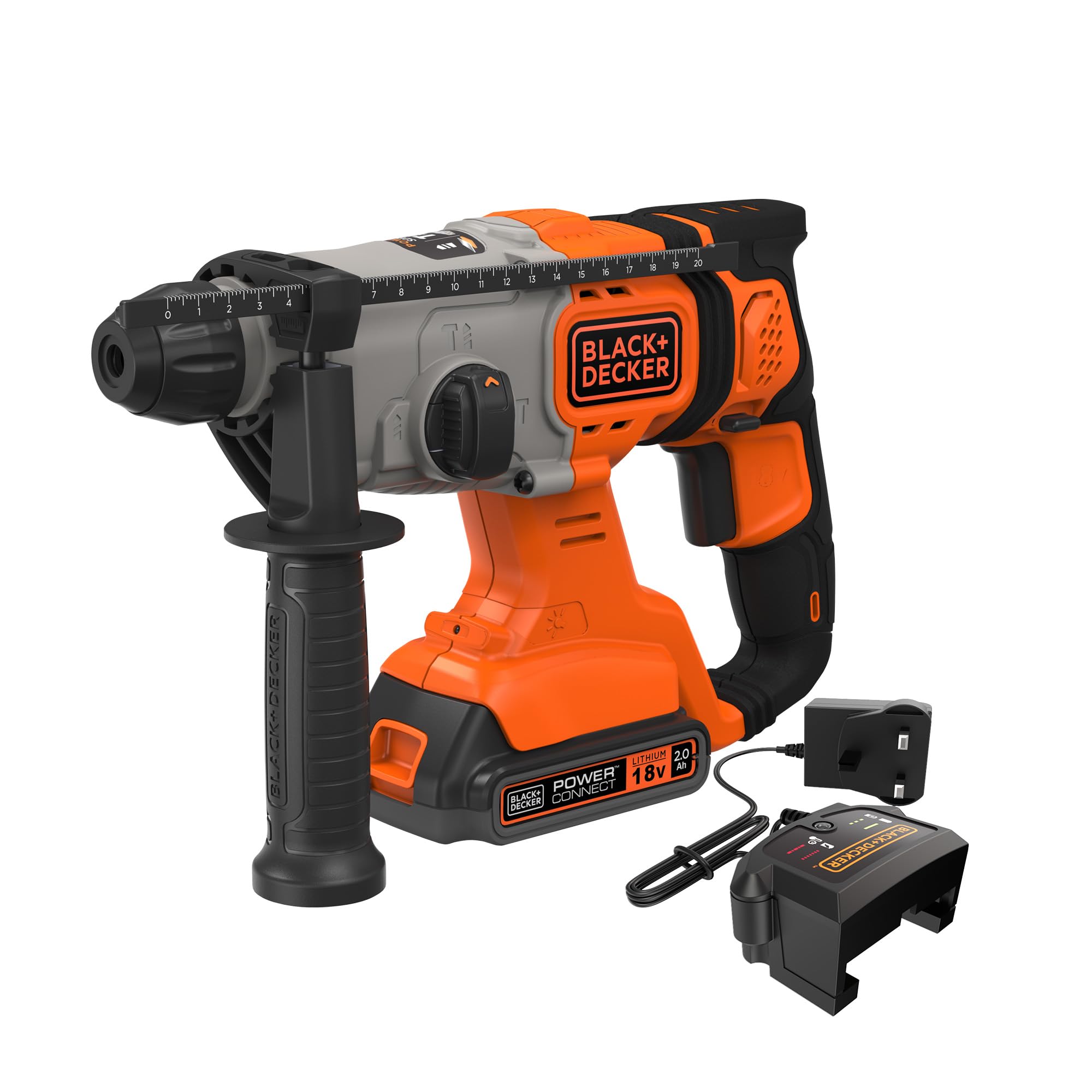Black and Decker BCD900 18v Cordless SDS Plus Hammer Drill 1 x 2ah Li-ion Battery Charger Case