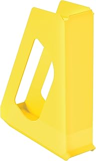 Esselte Vivida 628216 - Archivador de pie (10 unidades, A4, ideal para folletos, documentos, carpetas y grapadoras, plástico resistente, color amarillo)