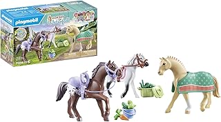 PLAYMOBIL Horses of Waterfall 71356 Horse Stable with Amelia and Whisper, Exciting Horse Adventures, Toys for Kids Ages 5