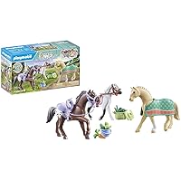 PLAYMOBIL Horses of Waterfall 71356 Set 3 Cavalli con Selle, emozionanti Avventure