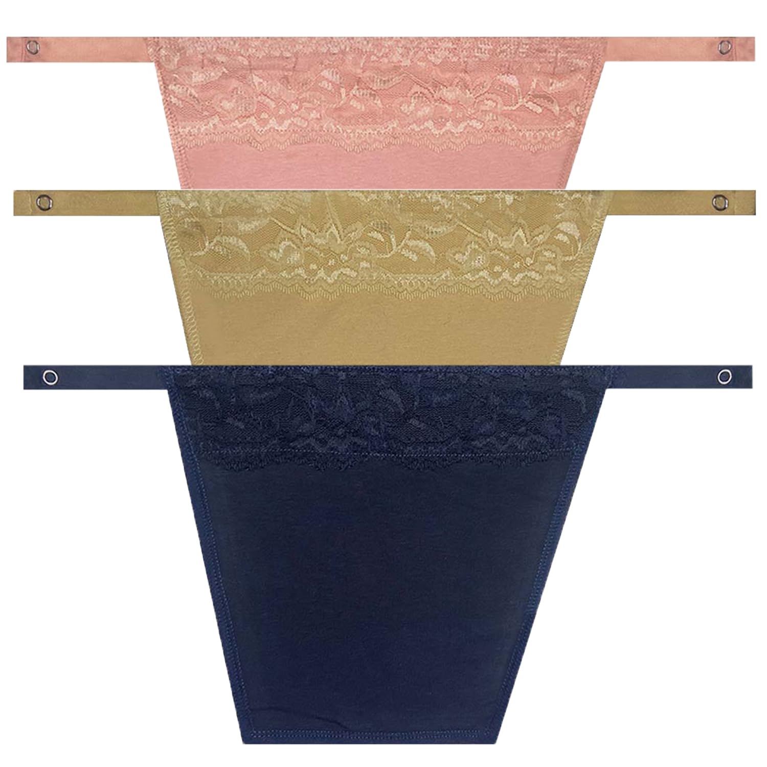 Shoppy Villa - Cotton Clip On Camisole for Women Mock Lace | Cleavage Cover | Deep Neck Cover Up Inners Cami Secret | Slip for Women Inner | Free Size | Set of 3