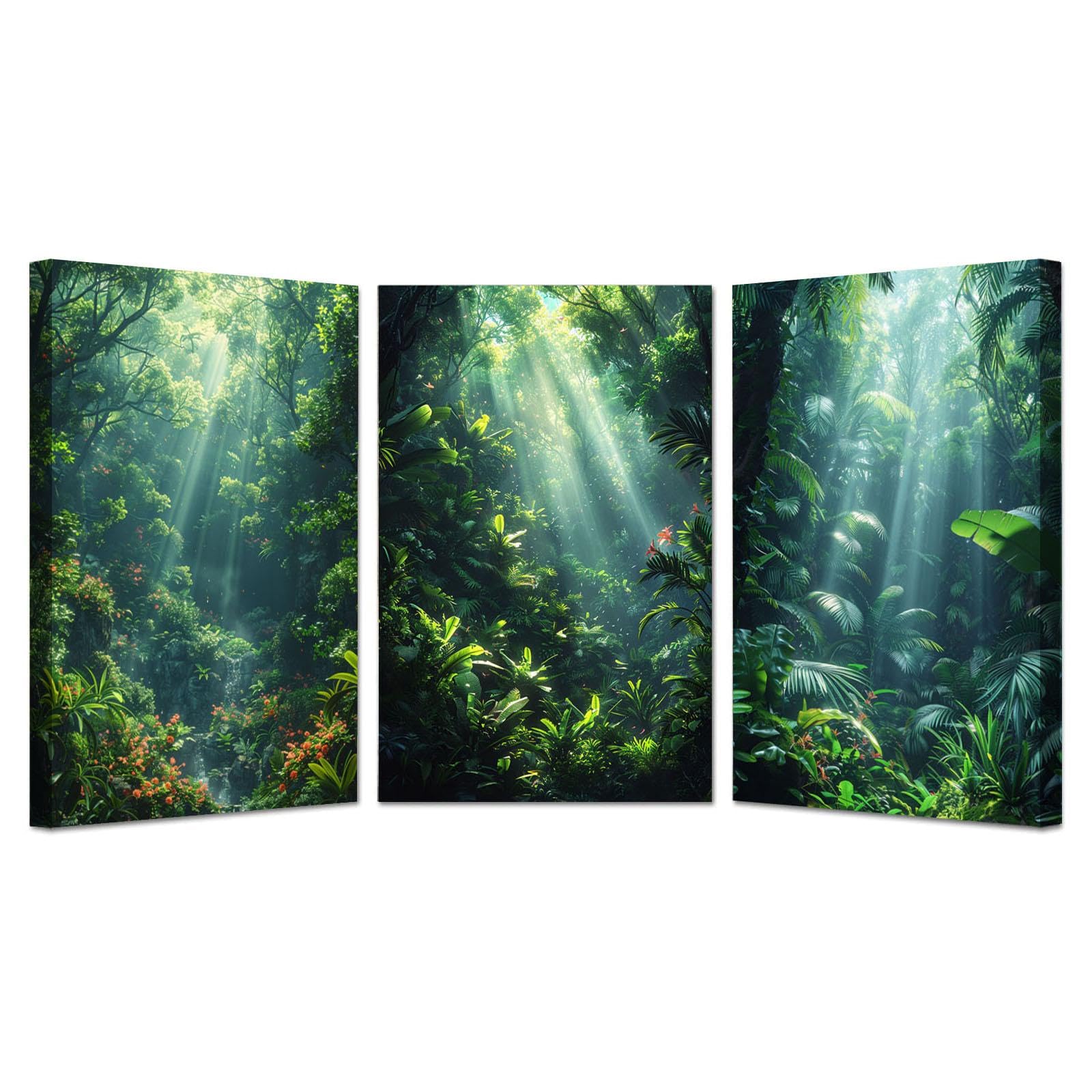 Tableau aquarelle forêt de qualité premium pour décoration intérieure