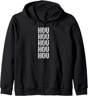 HOU Houston Airport Travel Zip Hoodie