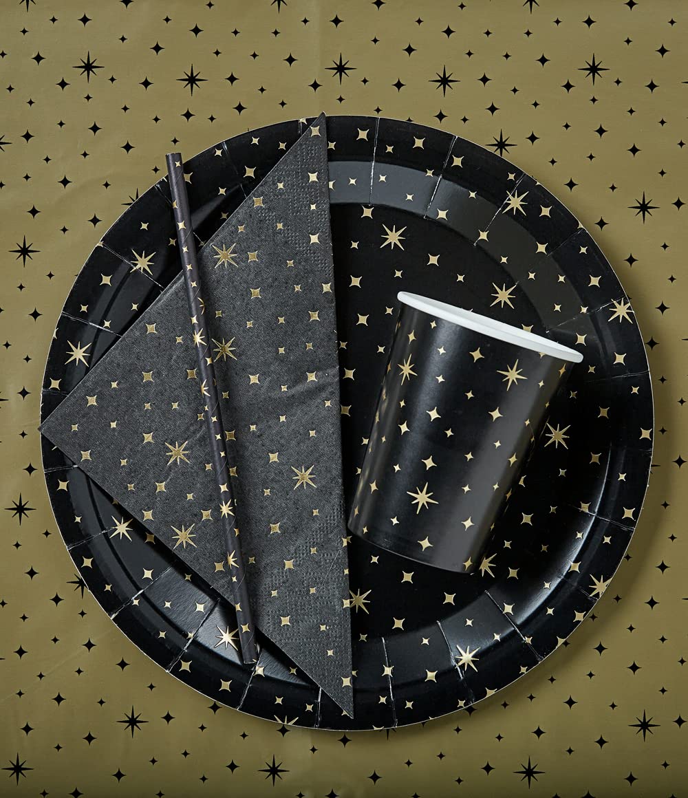 Pailles Papier Rose/noir Pour Fête - Décoration De Table, Chic Et écoresponsable