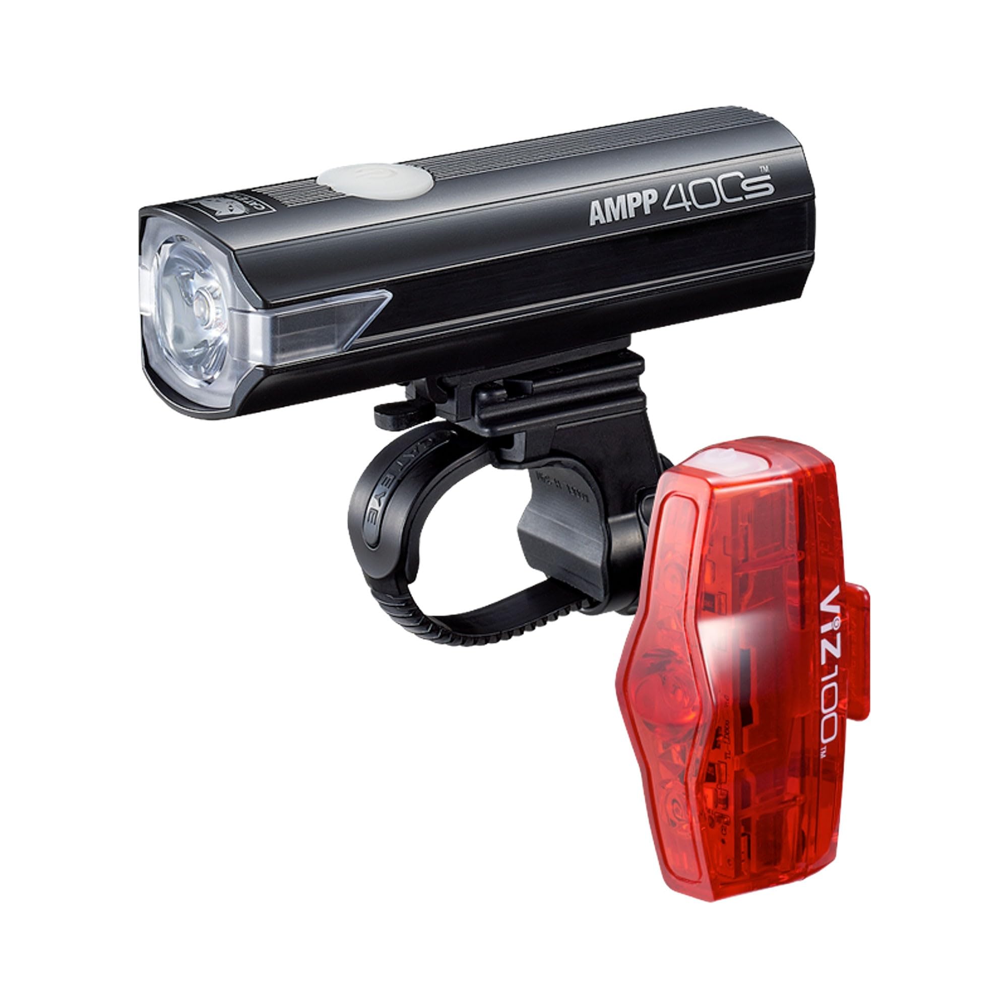 Cateye  Ampp400s Bike Light Set - Black