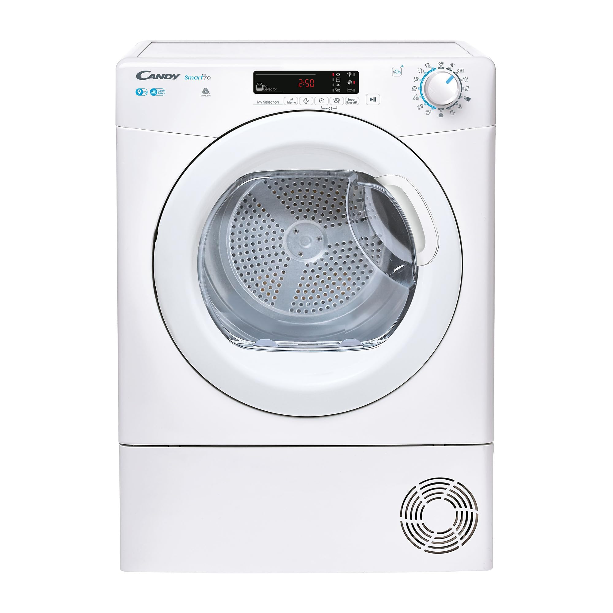 CANDY CSOE C9DG-S Kondesntrockner 9 KG Fassungsvermögen, Wi-Fi + Bluetooth, Symbolblende (9 kg)