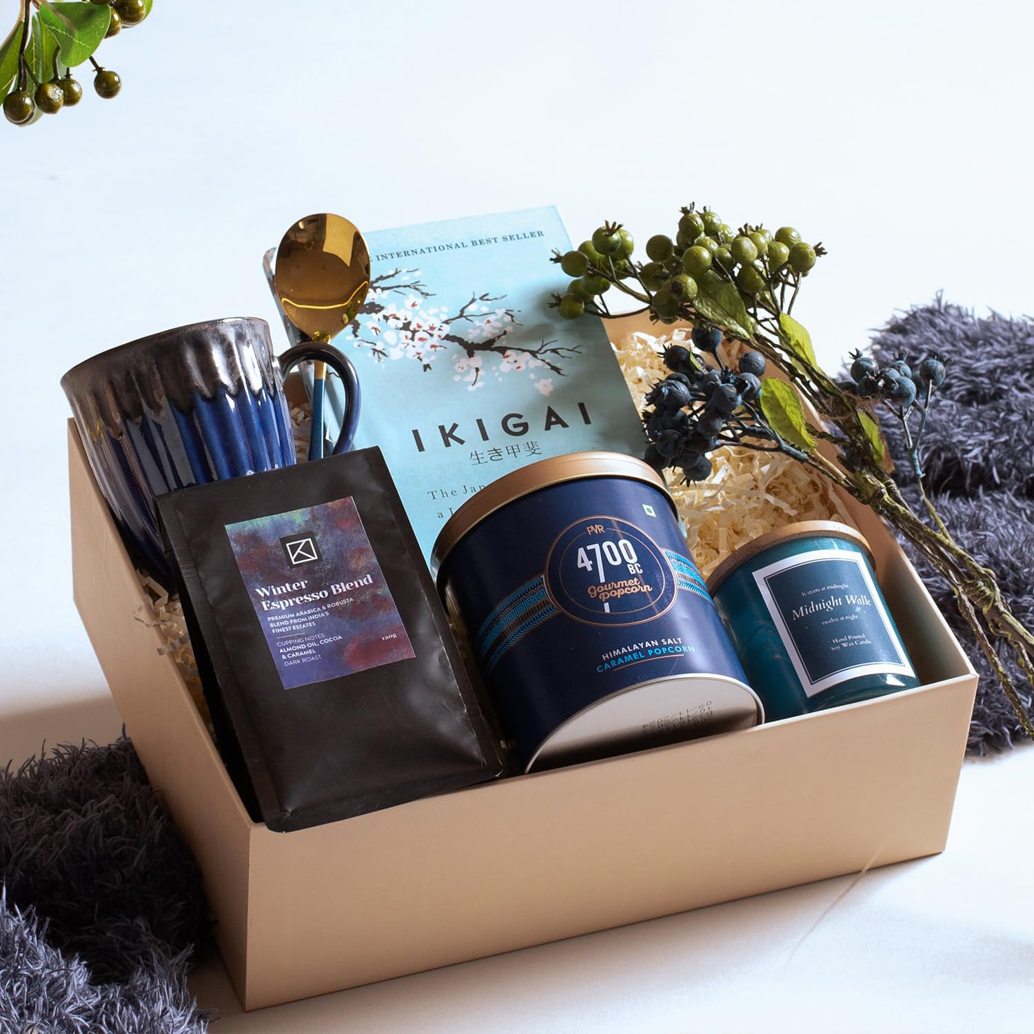 See full amazon price history chart for The Knot Company Birthday Gift Hamper | 6 Assorted Gifts- Coffee Mug, kigai Book, Dark Roast Coffee, Walk Candle, Himalayan Salt Caramel Popcorn and Golden & Blue Spoon | Gift Hamper for Men and Women The Knot Company Birthday Gift Hamper | 6 Assorted Gifts- Coffee Mug, kigai Book, Dark Roast Coffee, Walk Candle, Himalayan Salt Caramel Popcorn and Golden & Blue Spoon | Gift Hamper for Men and Women (B0D5BZ2C3Z) Amazon Price History, Amazon Price Tracker