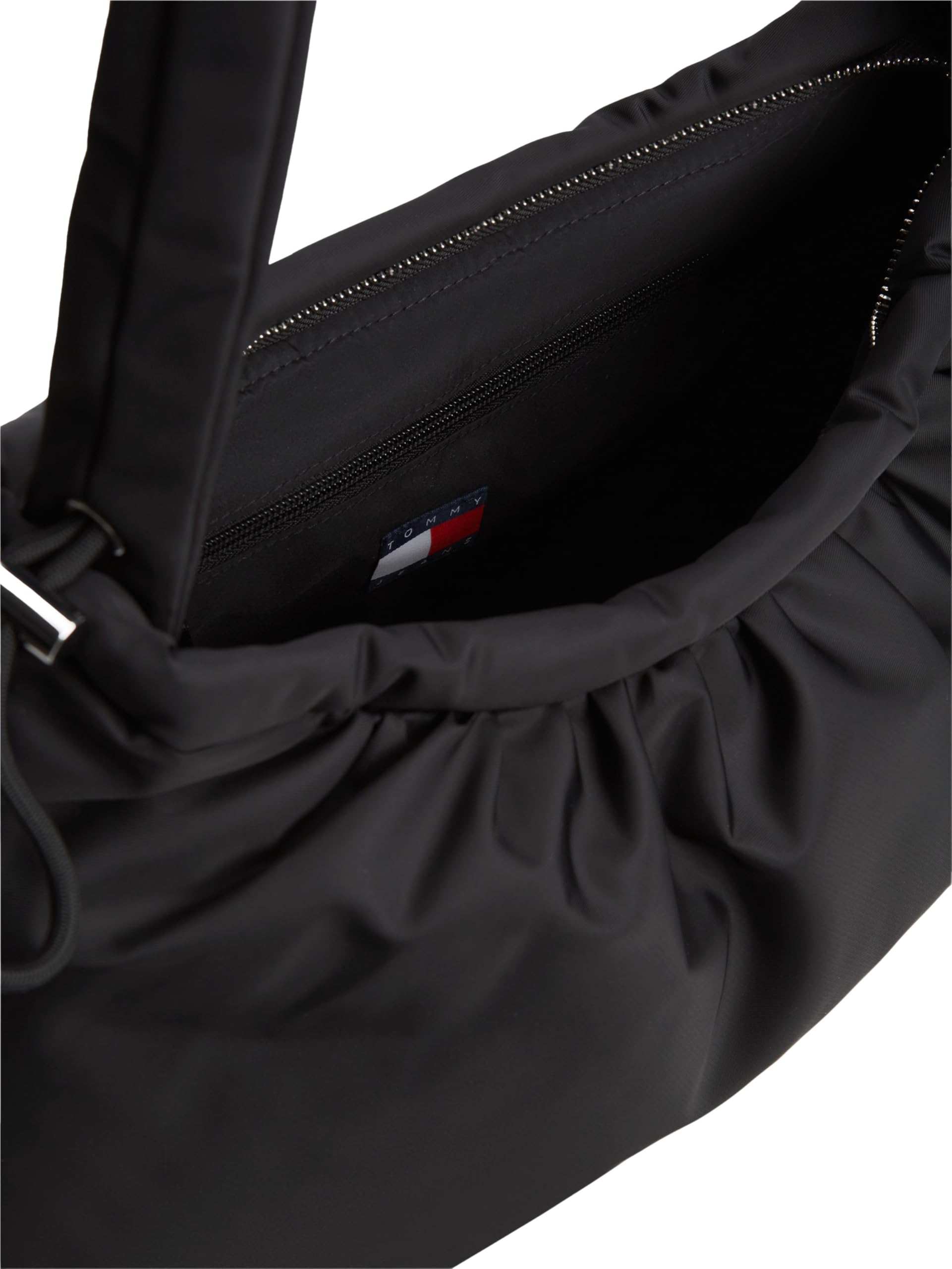 Tommy Jeans Damen Hobo Bag Tasche Icon Charms mit Anhänger, Schwarz (Black), Einheitsgröße