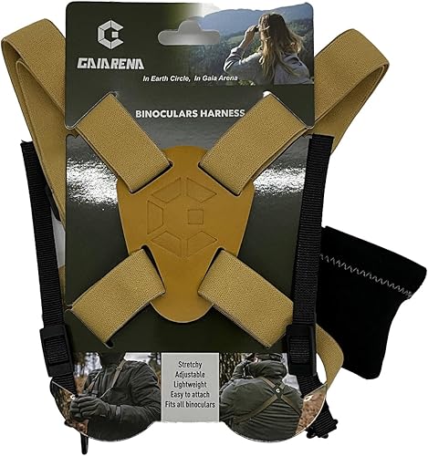Miniatura 6 de GAIARENA - Correa de arnés binocular, arnés bino con paño de limpieza de lentes de microfibra y prismáticos para cámara (bronceado)