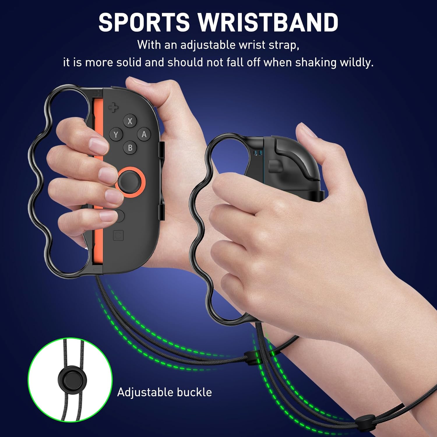 FANPL 2 Pack Fitness Boxing Hand Grips for Nintendo Switch 2 JoyCon, Comfortable Ergonomic Fit Boxing Clasp Accessories Handle for Adults and Children, Enhance Gaming Experience (Black-Black) - Image 6