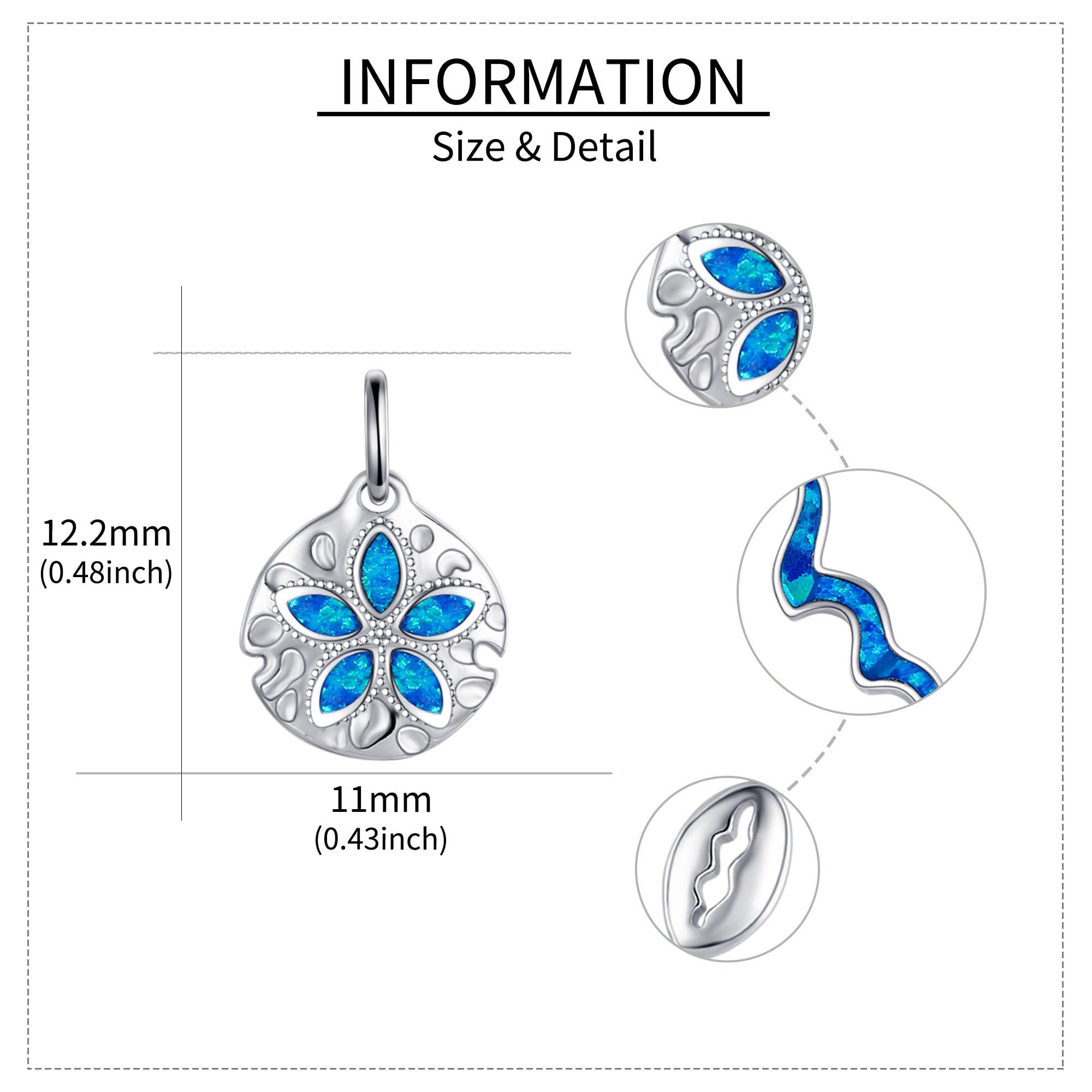 Ocean Jewellery - Collar de plata de ley con colgante de estrella de mar, cangrejo ermitaño, medusas, dólar de arena, regalo para mujer