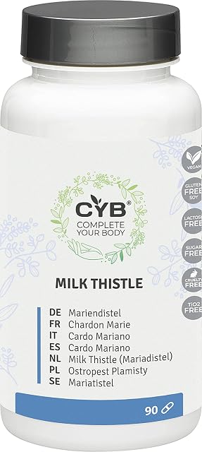 CYB Milk Thistle - with Silymarin - Vegan Daily Supplement - 90 Capsule