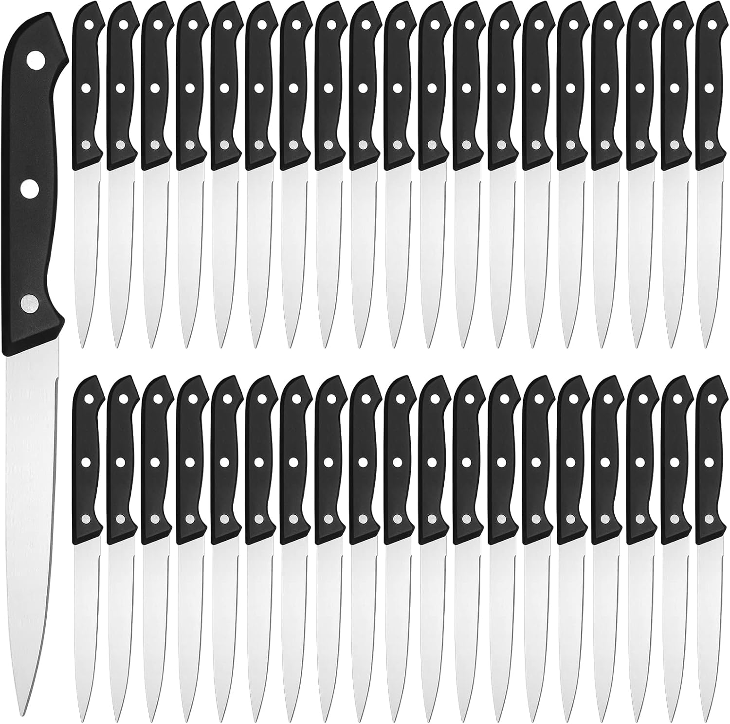 Lasnten 50 Pcs Fine Edge Steak Knife Set 8.67 Inches