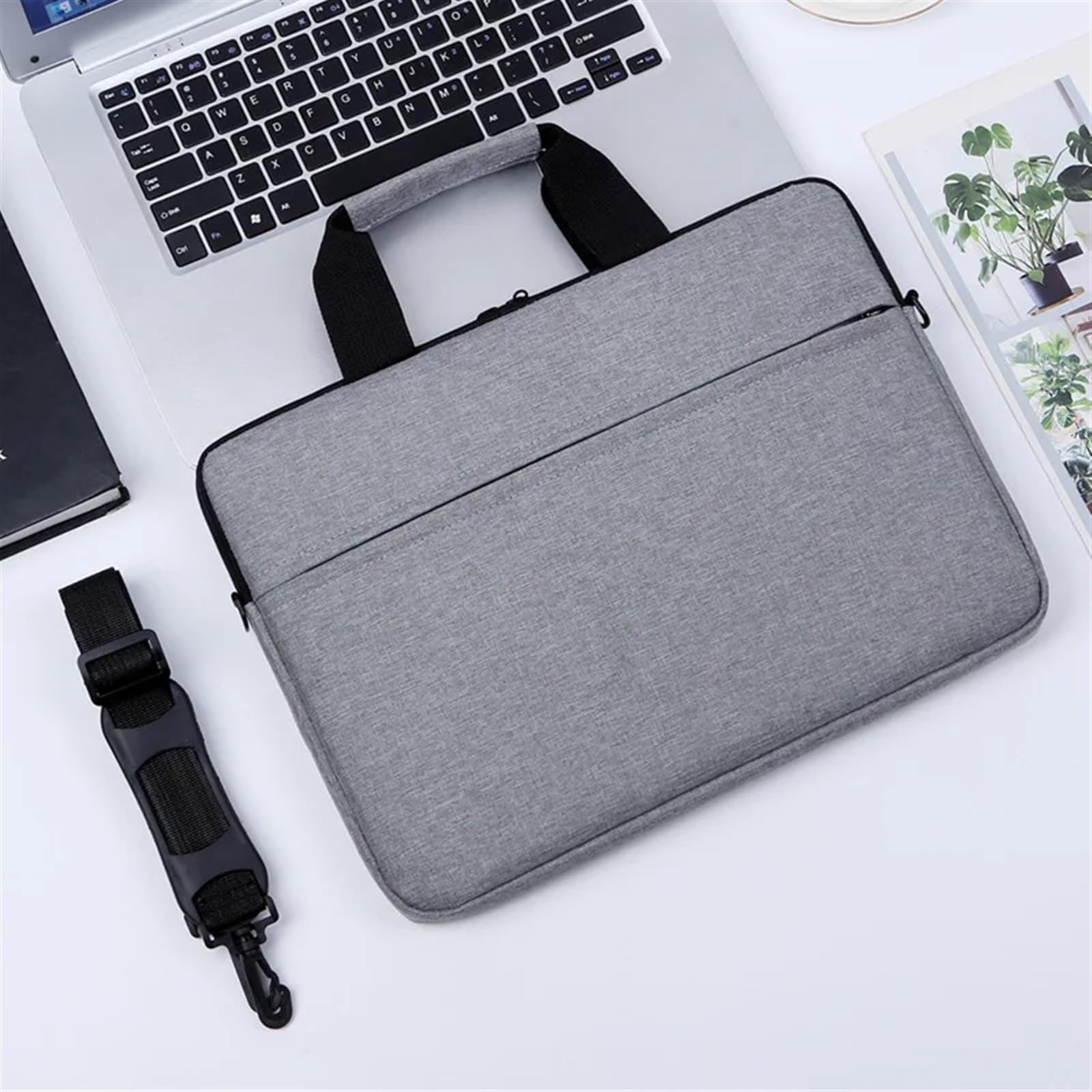 Borsa for laptop stile business Custodia protettiva for notebook da 15,6 14 13 pollici per Computer Compatibile(Grey,15.6-inch)