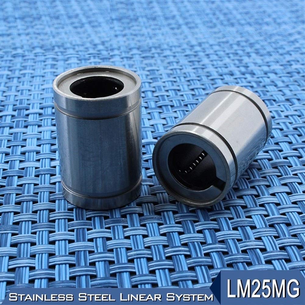 JIYAMI'EN EL 1 PC LM25MG Linearkugellager 25MM LMS25 MG 25x40x59mm Edelstahl-Resin-Retainer Kugelbuchse LMS25UU Wellenlager