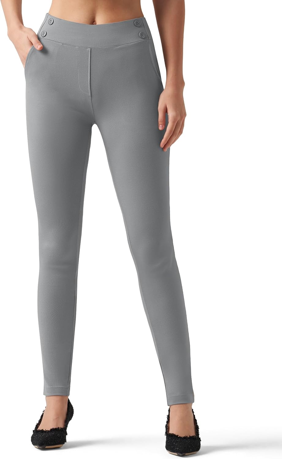 Willit Women's Yoga Dress Pants Skinny Work Slacks Leggings High Waisted Stretch Office Business Casual Pants 27"/28" - Image 2