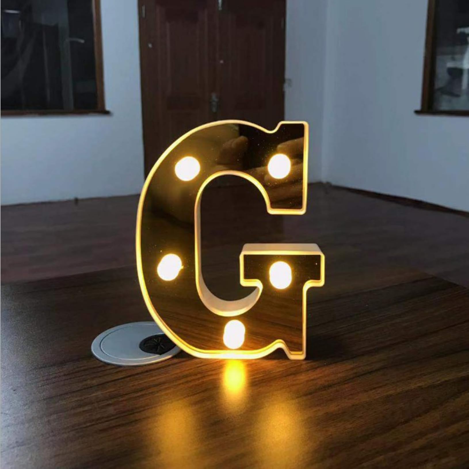 LED Letter G Lights 16cm Marquee Decoration Light Up 0-9 Numbers Night Light Letters Lights Sign for Party Wedding Anniversary Decor Battery Operatgn — image 1