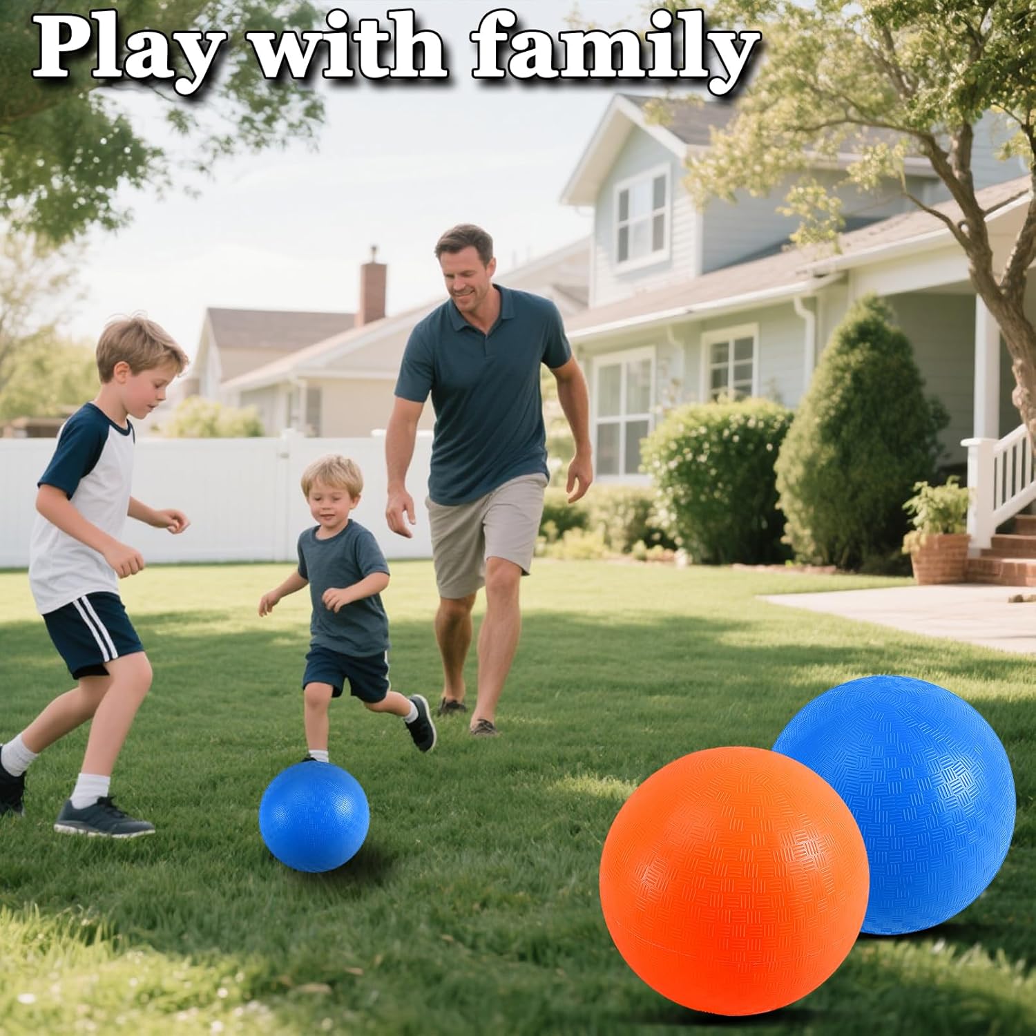 6 Pack Playground Balls, 8.5 Inch Dodgeball Ball,Bouncy Balls with a Hand Pump,Inflatable Rubber Handball Dodge Ball,Kickballs Handball for Indoor Outdoor Games Yard Camp Picnic