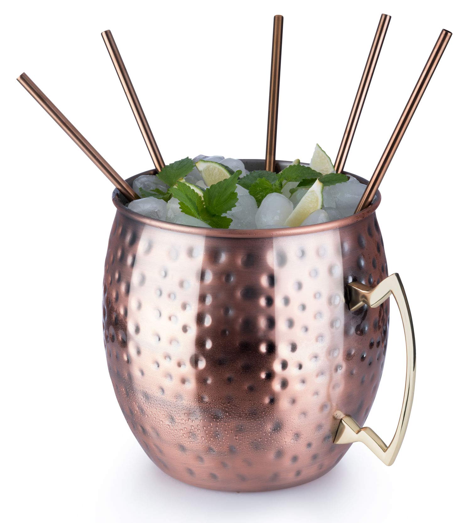 Buddy's Bar - Refroidisseur De Bouteille Moscow Mule 5L En Acier Inoxydable Martelé Cuivre Antique