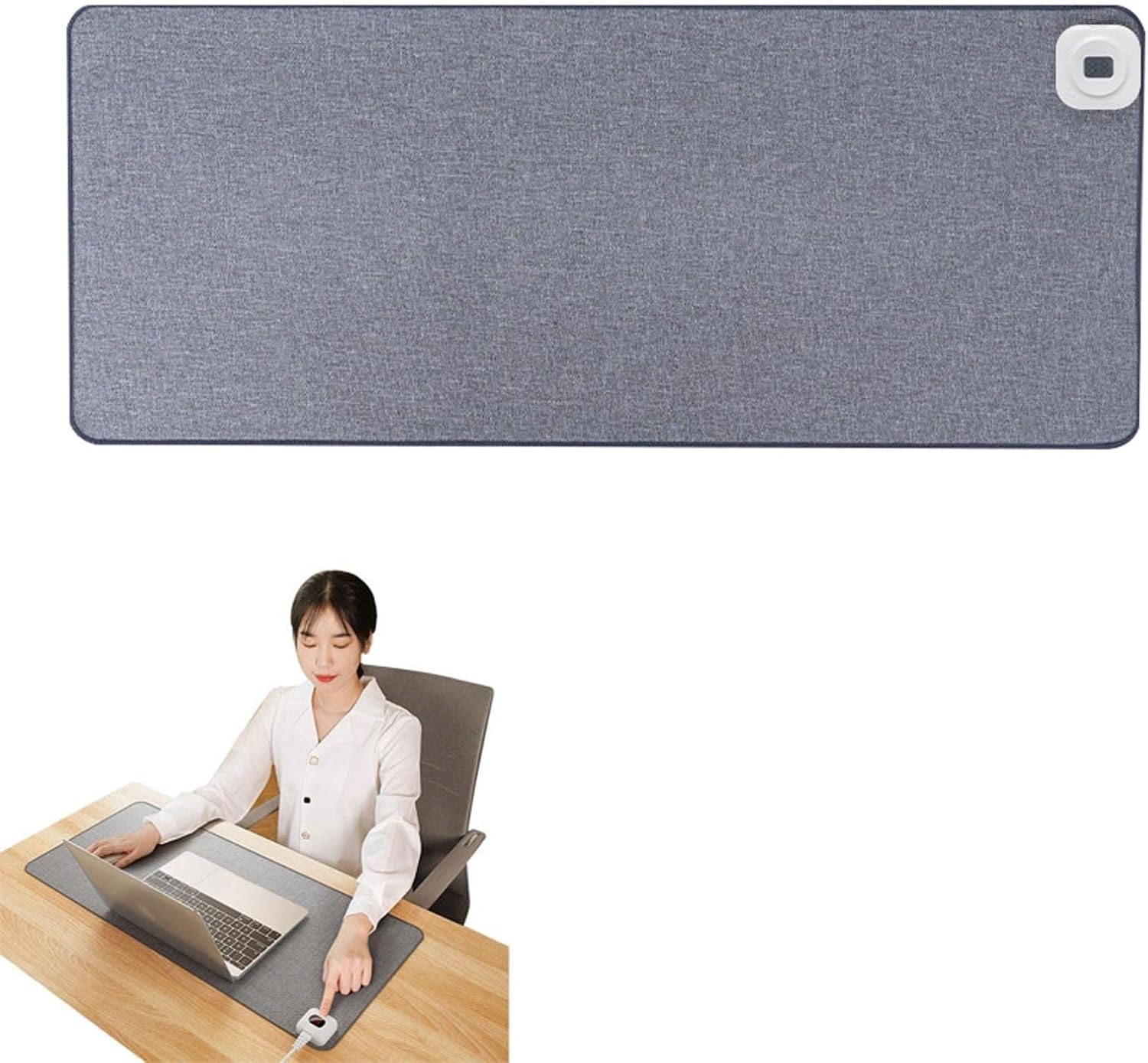 Heated Mouse Pad Electric Warm Desk Pad with 6 Levels of Timing Heating
