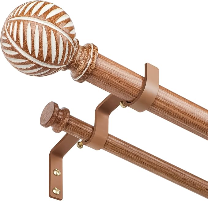 Boho Wooden Curtain Rods