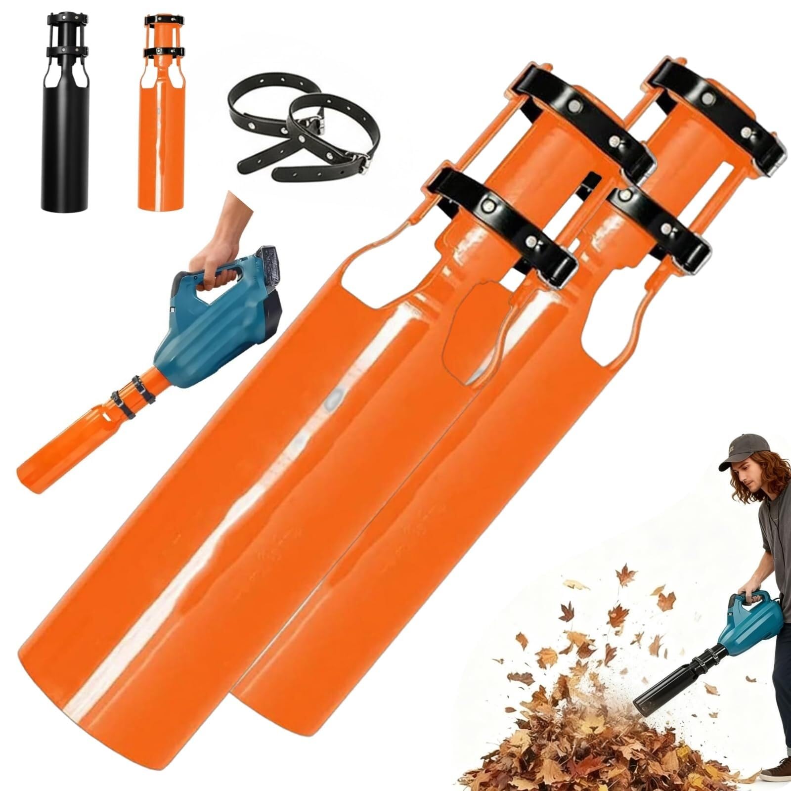 Accesorio para soplador de hojas, potenciador de flujo de aire para soplador, acelerador de flujo de aire de alta velocidad para tubos de 2 a 4 pulgadas, para desechos de nieve para todo tipo