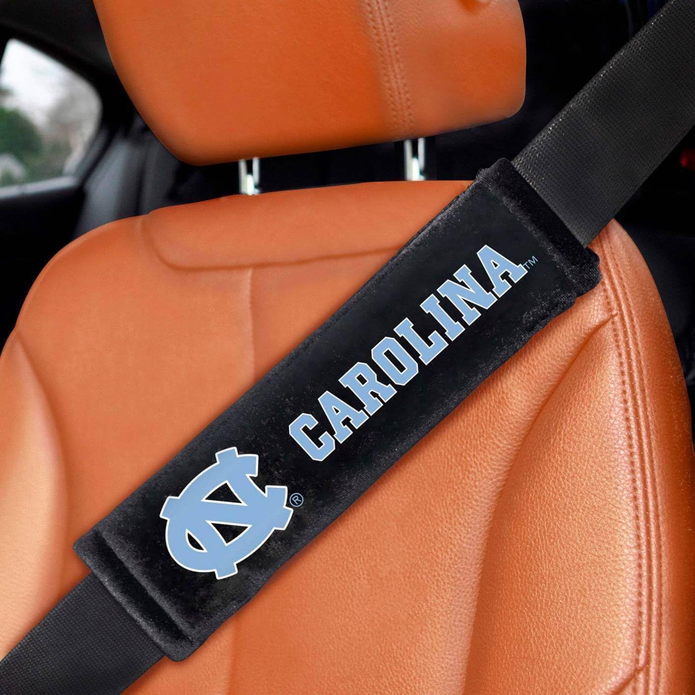 FANMATS 32083 North Carolina Tar Heels Embroidered Seatbelt Pad - 2 Pieces