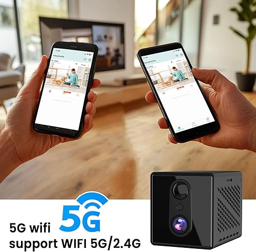 Miniatura 3 de Cámara espía oculta WiFi de 5 GHz actualizada, cámara de seguridad inalámbrica 4K para interiores, cámara de vigilancia para niñera, cámara para