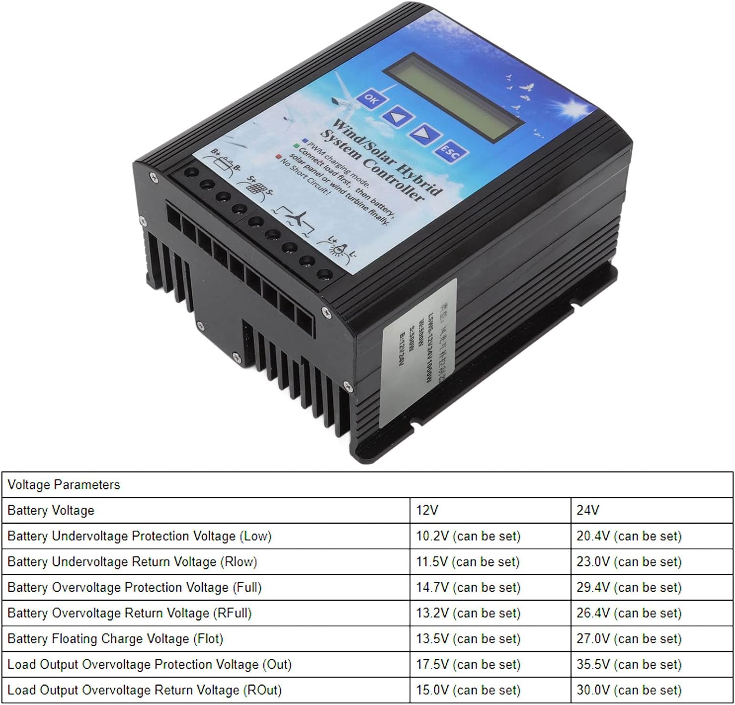 Wind Solar Hybrid Controller, Renewable Energy Controller, Good Heat Dissipation, High Performance PWM Universal Multifunction for OffGrid Generation Systems