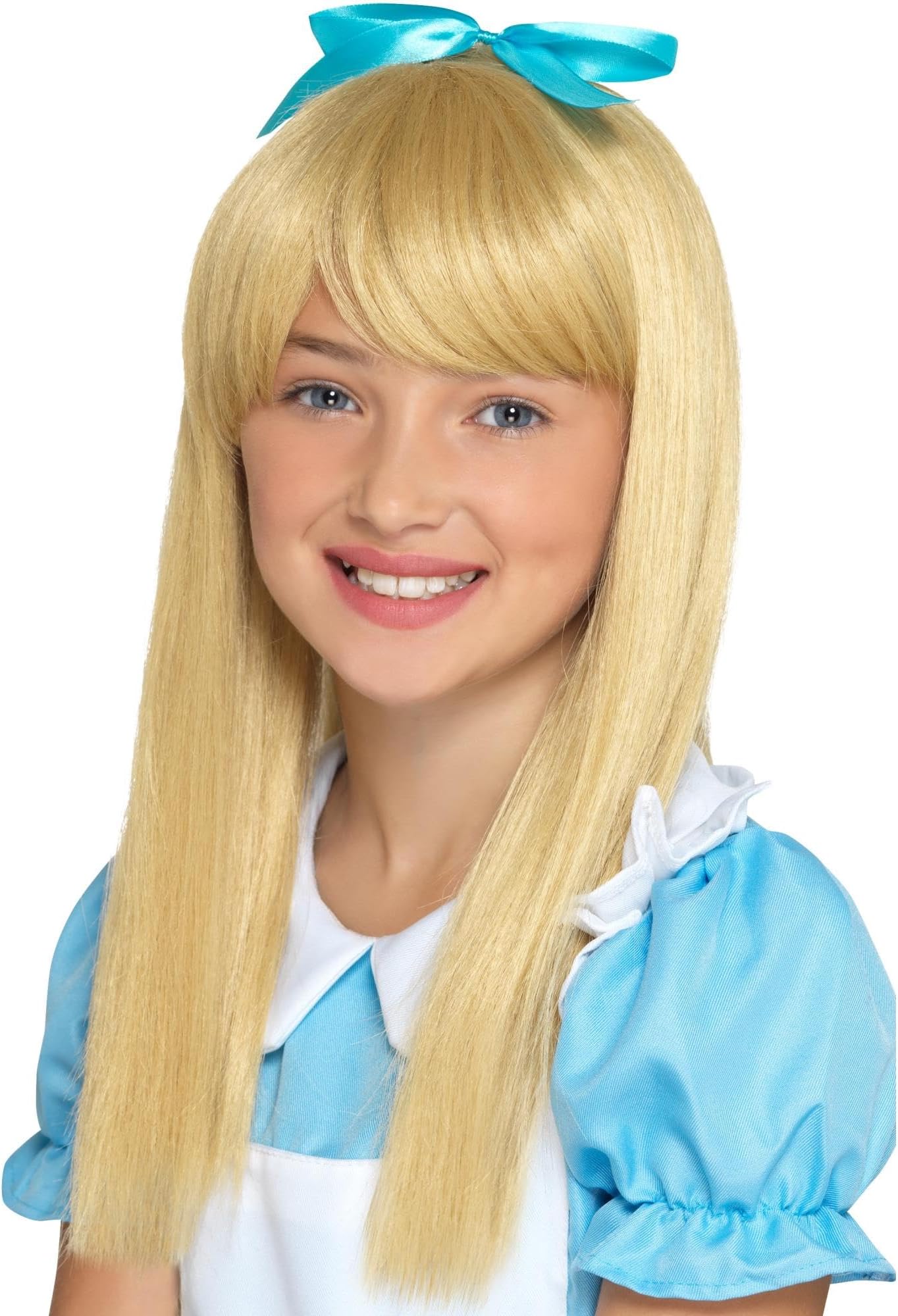 Smiffys Wonderland Princess Wig, Blonde Kids, Girls Fancy Dress, Princess Dress Up Wigs