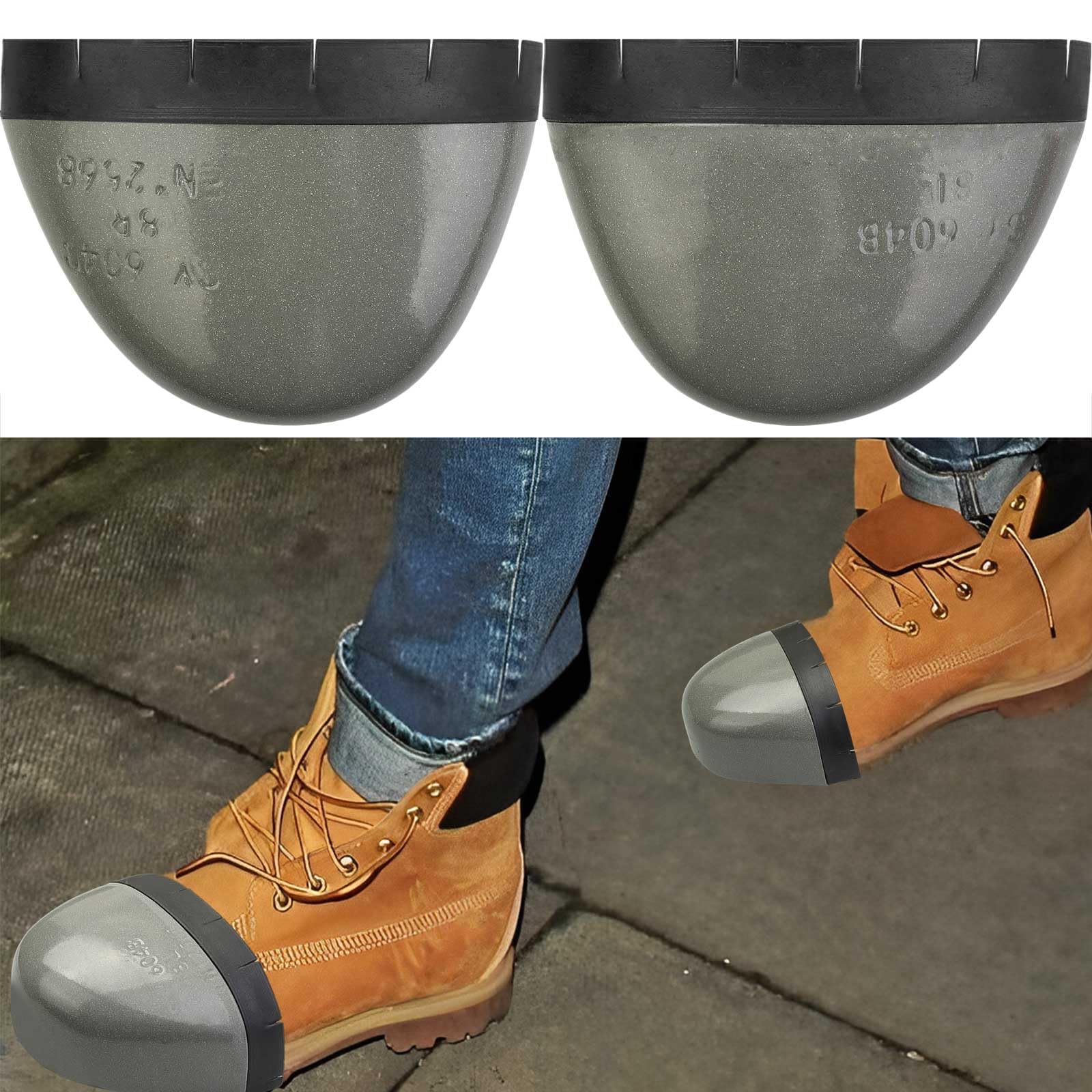 Steel Toe Inserts, 1 Pair Steel Toe Shoes for Women Men, Boot Toe Guards, Toe Inserts for Shoes Toe Covers for Shoes USA 10 Size CN 45 Work Boot Toe Guard