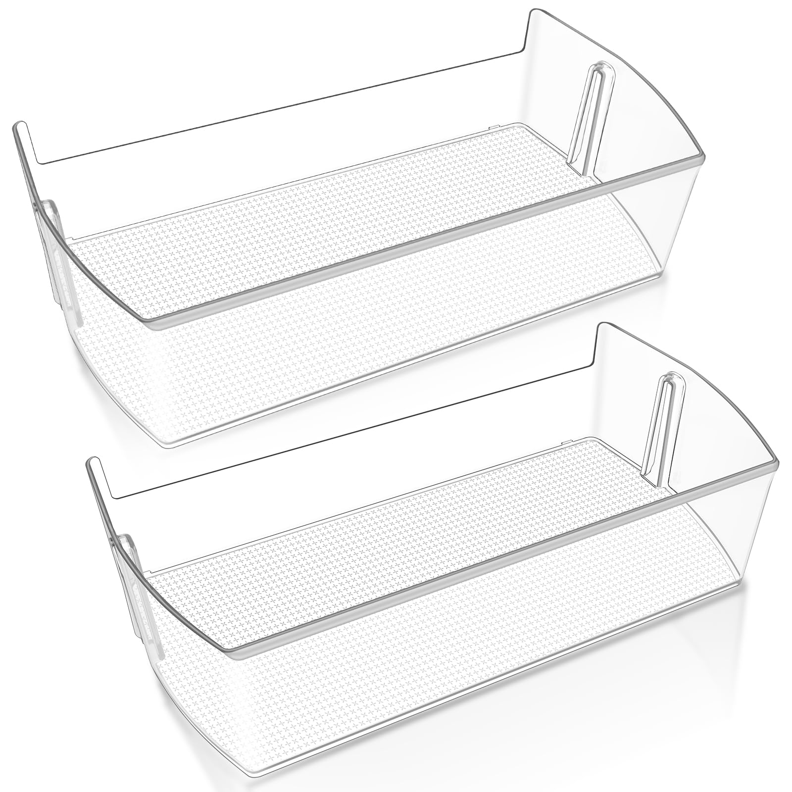 [2 PACK] UPGRADED MAN64890501 Refrigerator Door Shelf Bin Compatible with LG Fridge Door Bin Parts LRSXS2706V LRSXS2706W LRSDS2706S LHSXS2706S,MAN64890501 LG Refrigerator Shelf Replacement Shelves