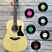 Vista 7 de Juego de 6 posavasos para bebidas con caja de regalo, discos de vinilo retro, juego de 6 posavasos antideslizantes y perfectos para decoración