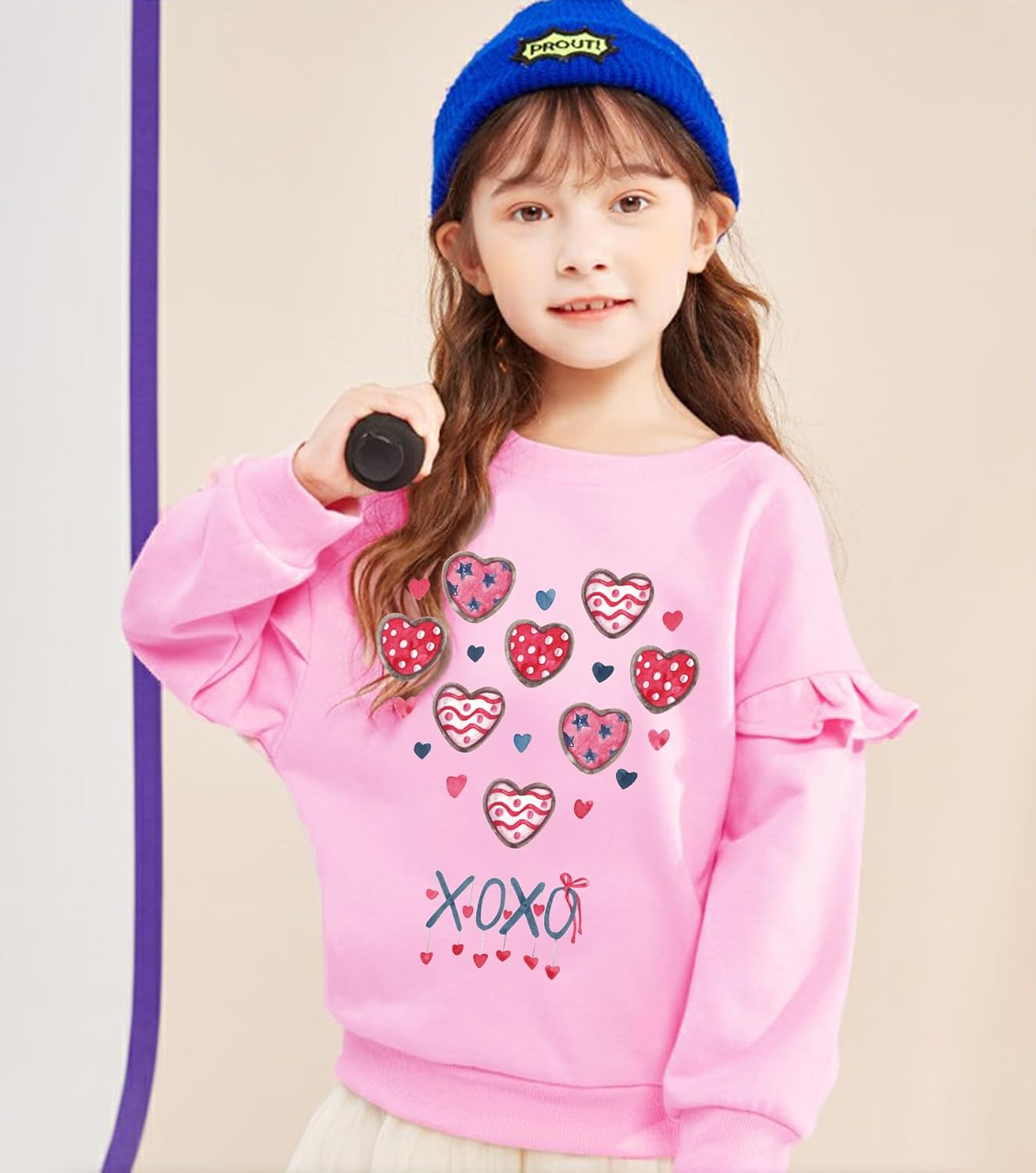 Toddler Girls Valentine Shirt Kids Tee Shirt Love Heart Shirt for Girl XOXO Holiday Ruffle Long Sleeve T-Shirt 2-7T - Image 5