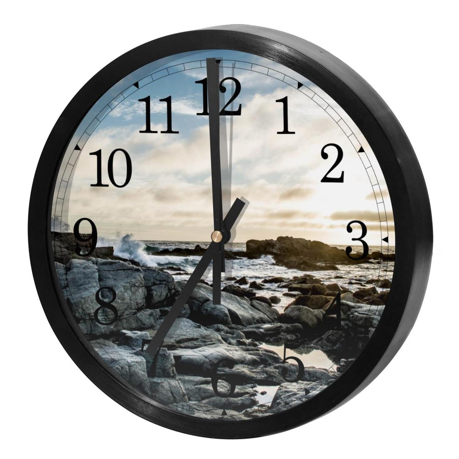 Horloge murale silencieuse à quartz sans tic tac ronde pour maison