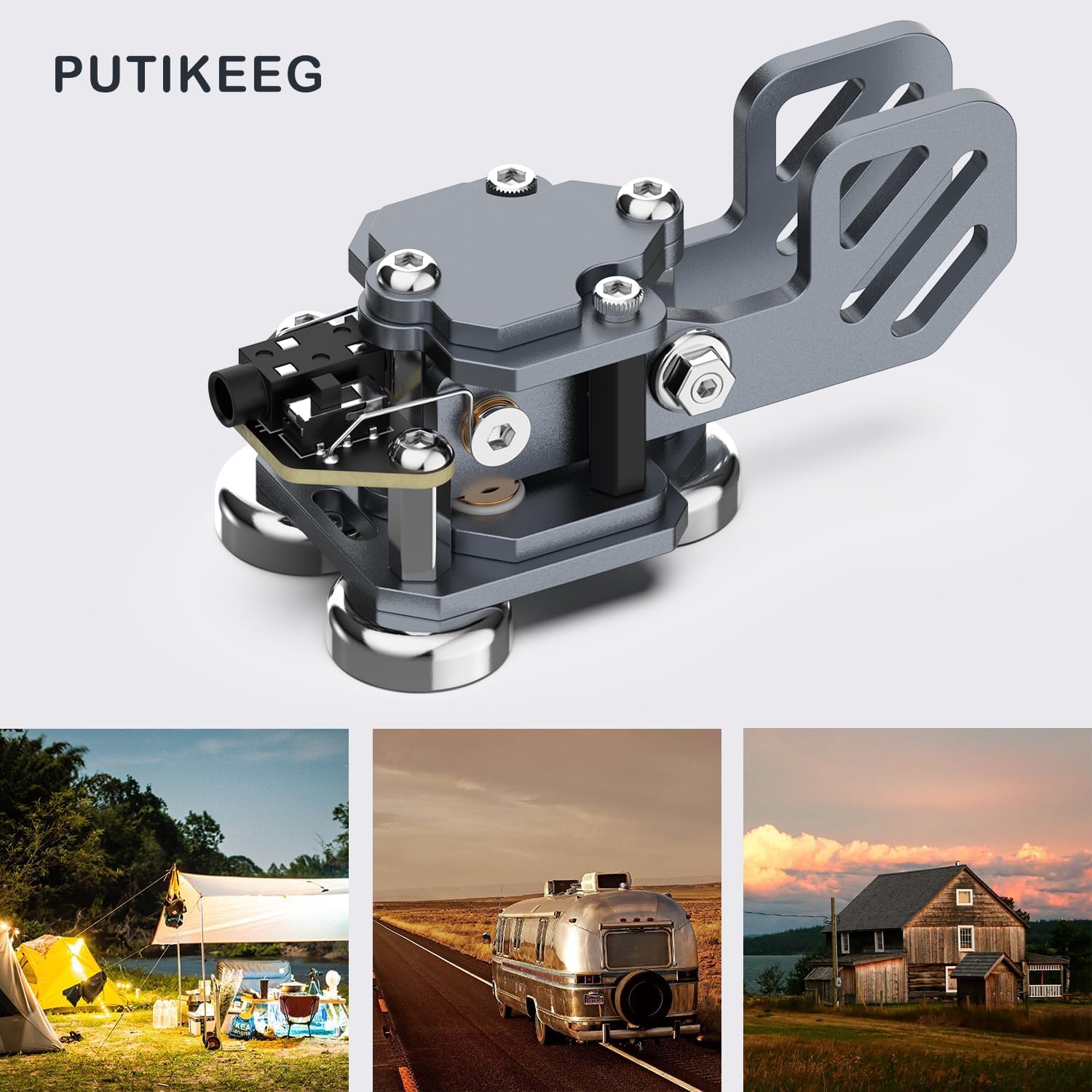 Putikeeg CW Clé Morse,clé télégraphique CW Keyers,télégraphe clé,clé Morse,Pagaie Double clé Morse,Transmetteur de Code Morse,Machine à Code Morse Clé,manipulateur Morse (Grey)