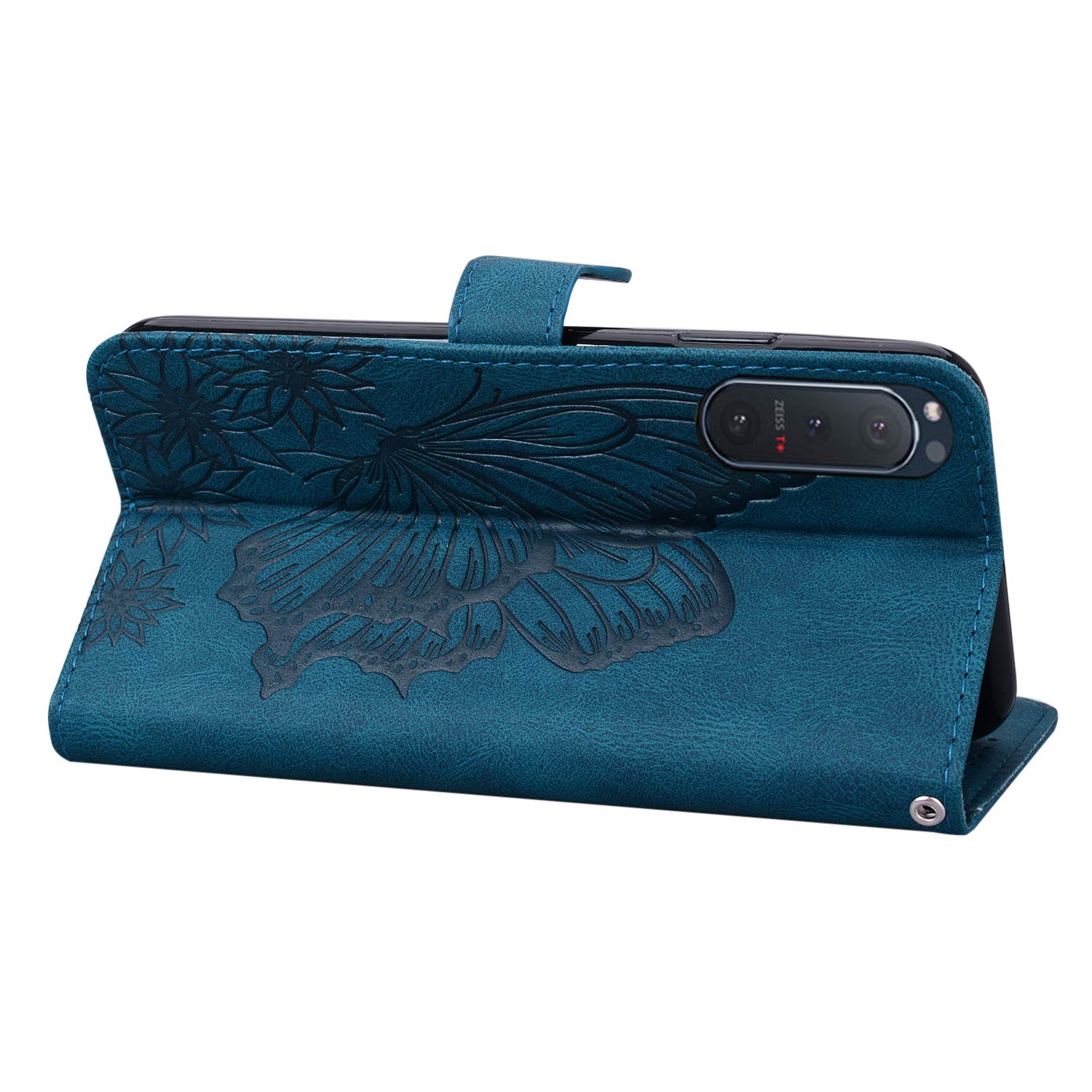 QiongniAN Cover per Sony Xperia 5 II,Custodia in Pelle Custodia per Sony Xperia 5 II 5G XQ-AS42 XQ-AS52 XQ-AS72 SO-52A A002SO SOG02 Custodia Cover Case Blue