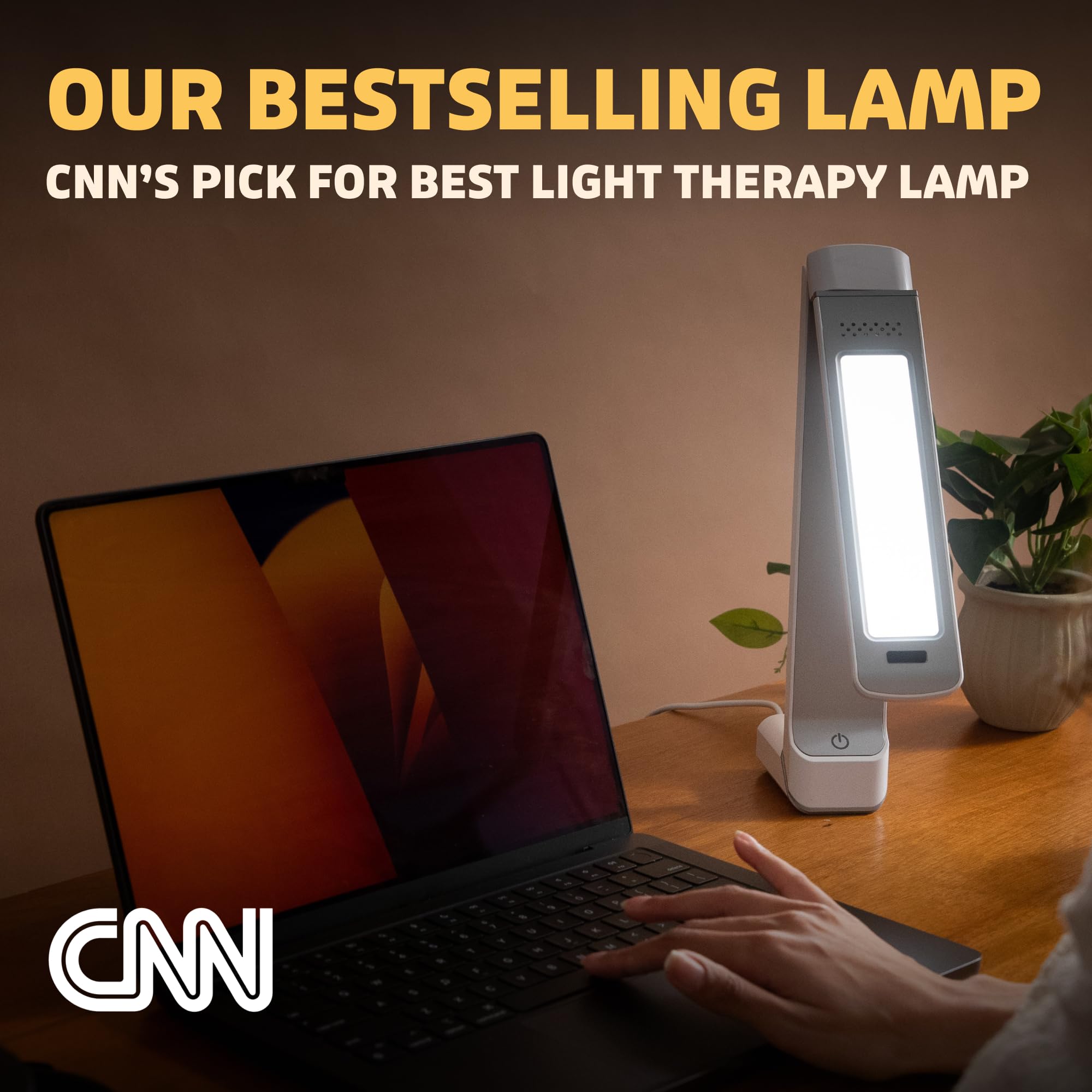 Circadian Optics Lampa do terapii światłem. Lampy LED Happy Mood bez UV do sezonowych zmian światła słonecznego. Światła słoneczne o pełnym spektrum do pracy w domu. Lumos (biała)