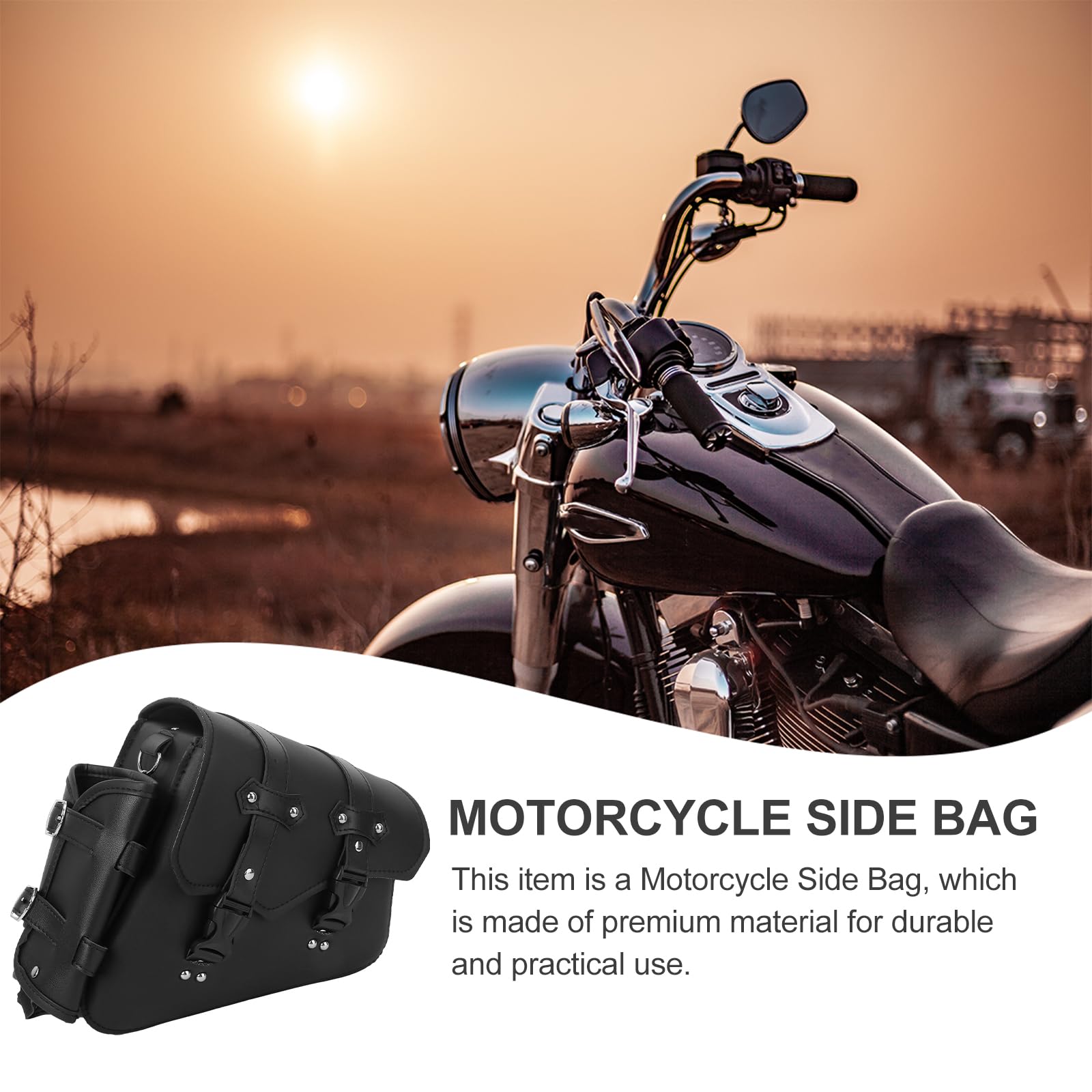 BESPORTBLE Motorradtasche Seitentasche Rechts Satteltasche PU Leder Wasserdicht Motorräder Gepäckträgertasche Hecktasche Lenkertasche werkzeugtasche