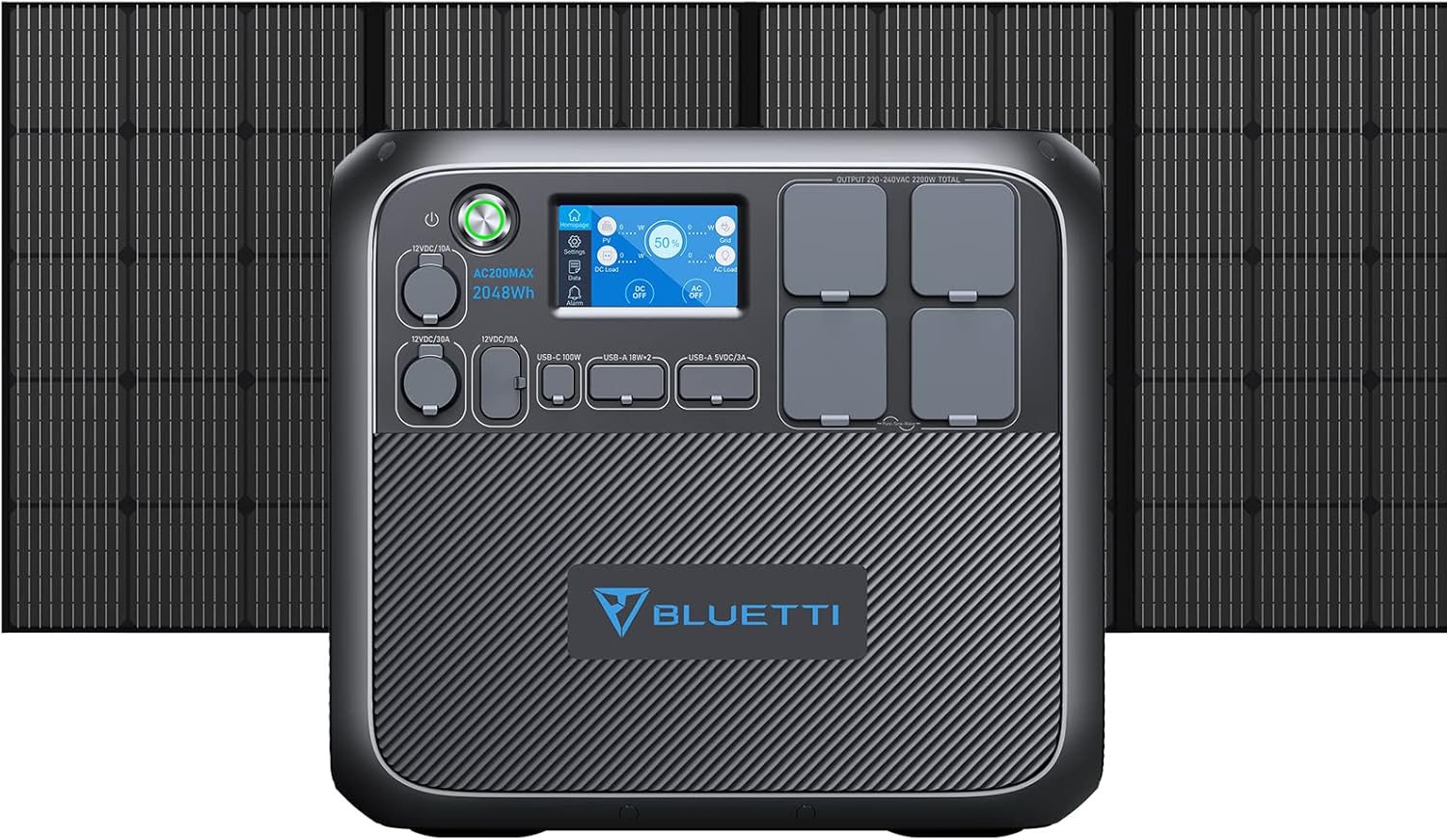 BLUETTI Solar Generator AC200MAX with PV350 Solar Panel Included