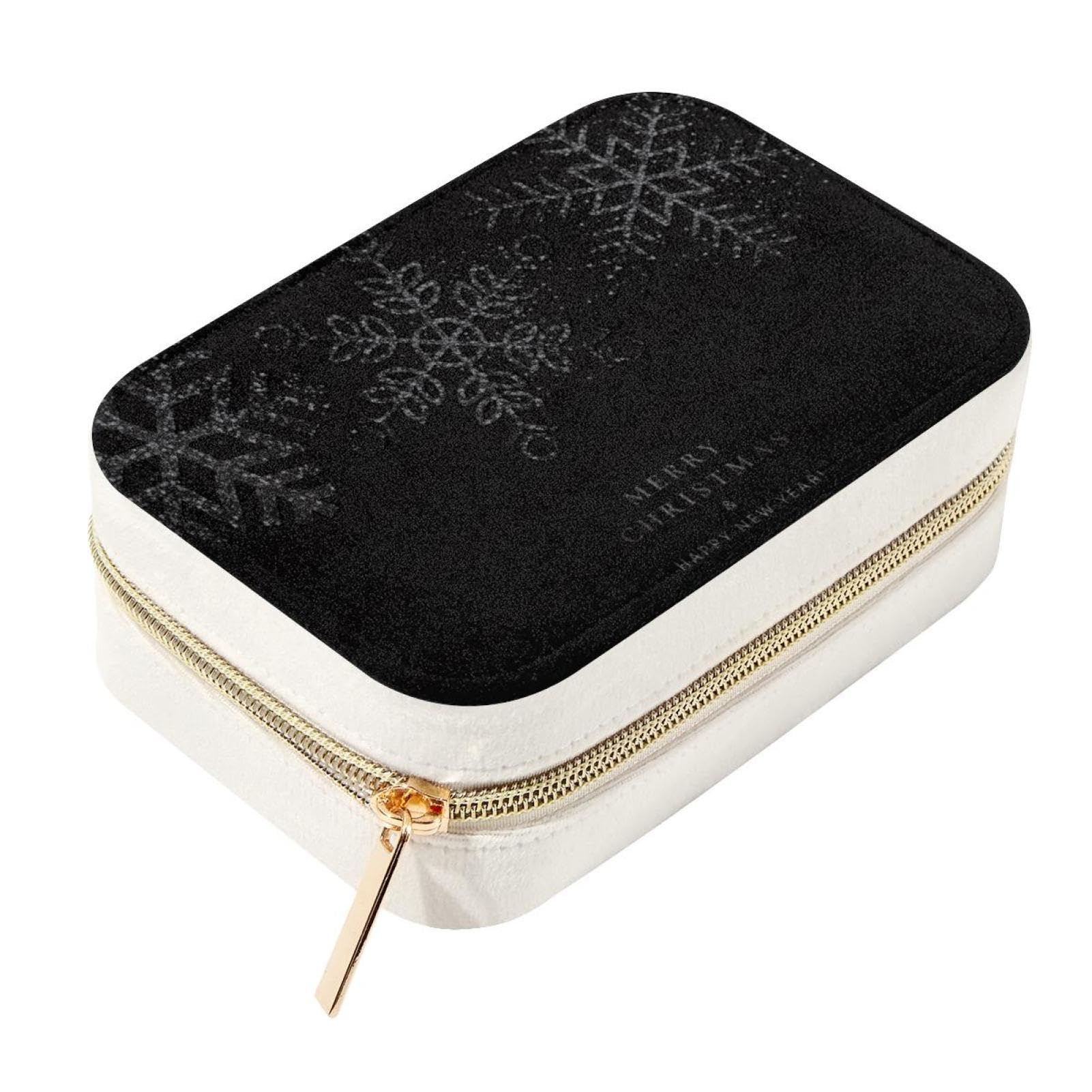 Caja de almacenamiento de joyas de terciopelo con cremallera contra enredos y pérdidas