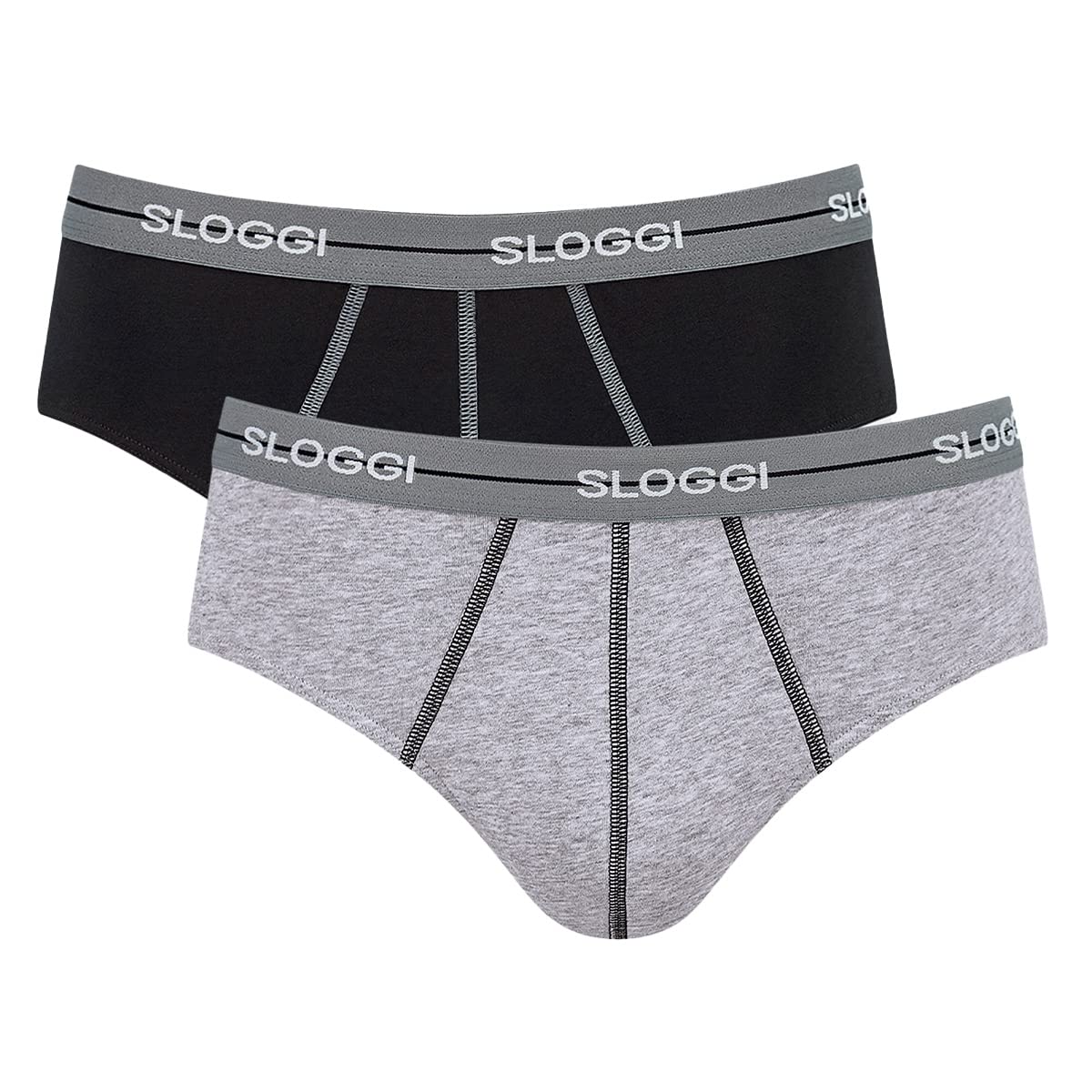 Sloggi Uomo Start Midi C2P Box, Grey Combination, 4-image