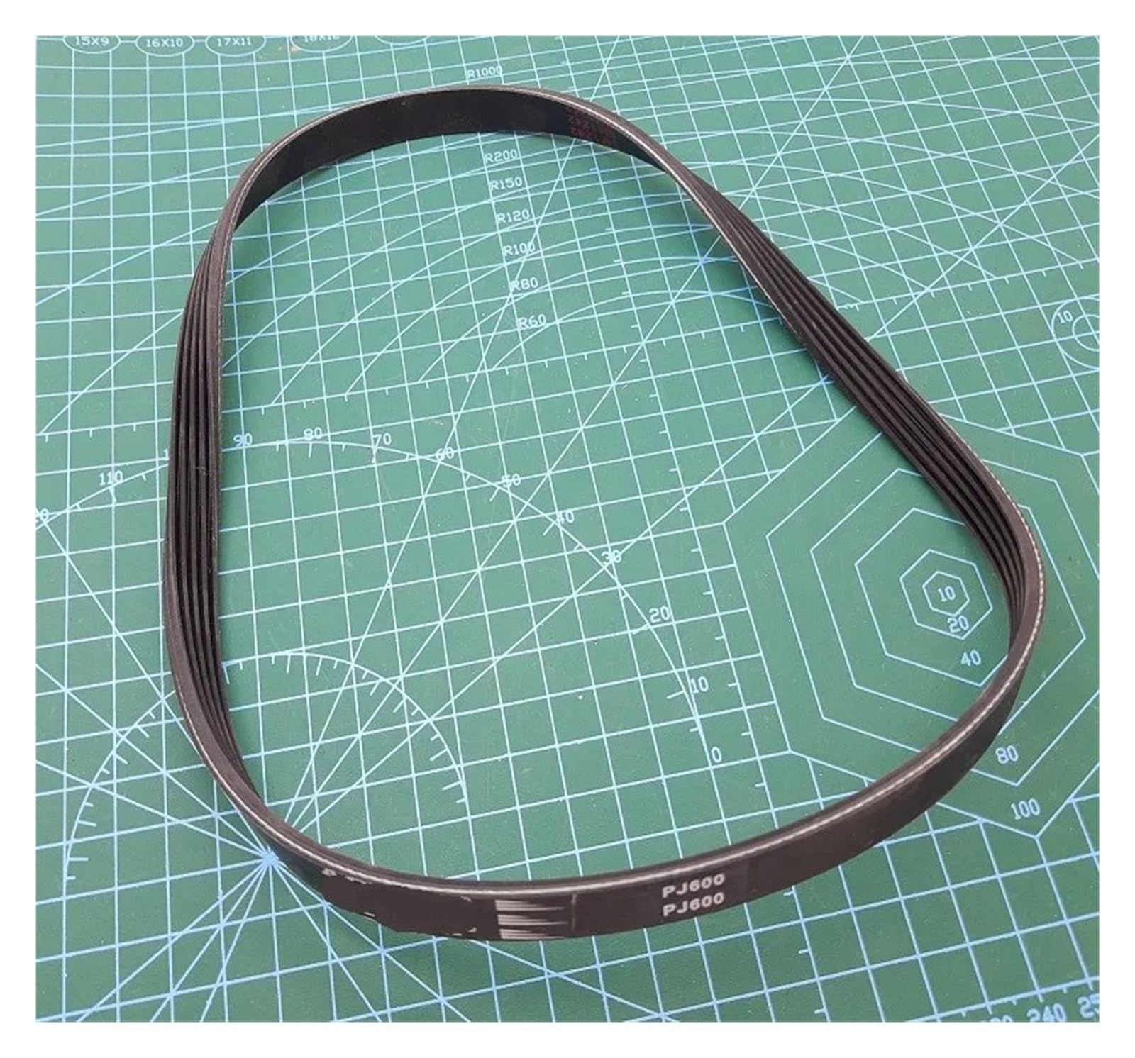 Correa Alternadora Banda Transportadora De Goma La Correa Transmisión Acanalada PJ600 Mini Para Rueda Ardilla(2pcs,5 Ribs)