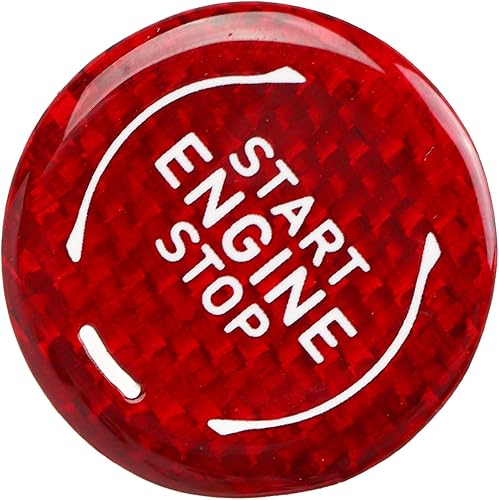 Miniatura 9 de Cubierta para botón de arranque del motor, cubierta para botón de arranque de fibra de carbono Fydun para el botón de arranque del motor del