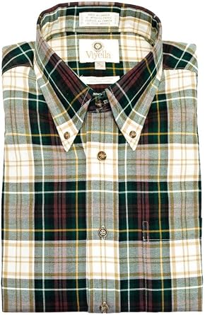 Viyella Mens Button-Down Collar Long Sleeve Weathered Campbell Sport Shirt